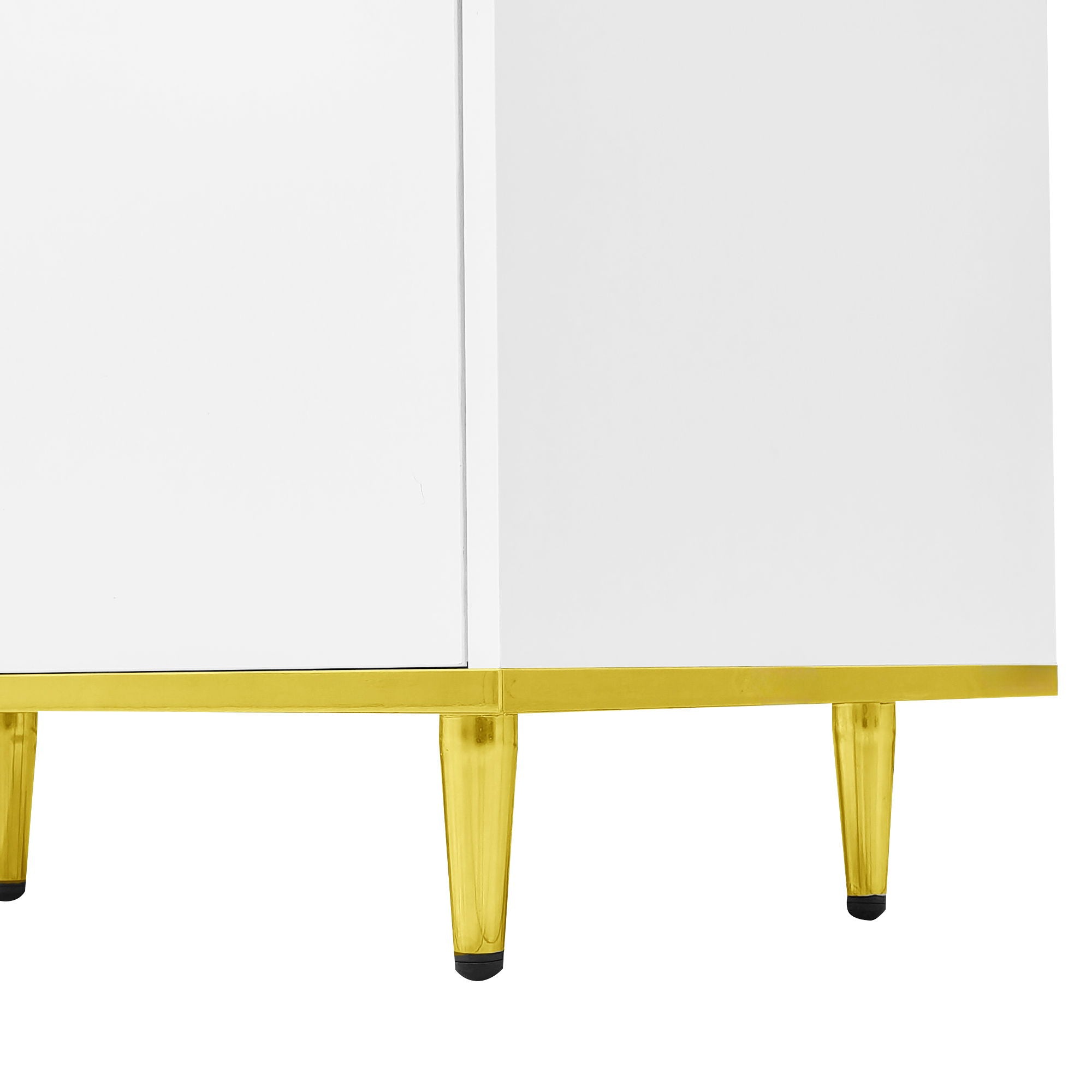 TV Stand For TVs Up To 80", Entertainment Center With 2 Shelves And LED Lights