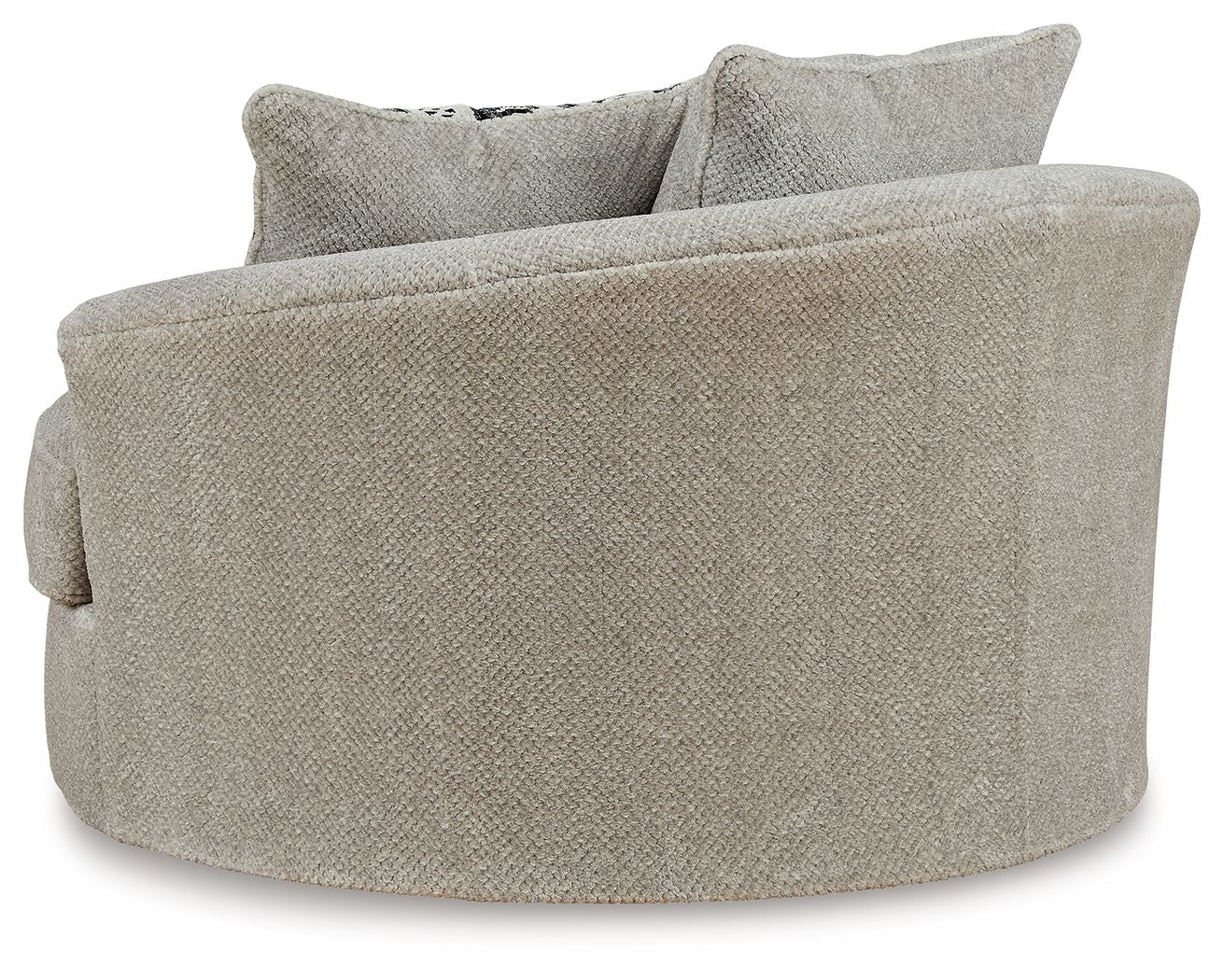 Calnita - Oversized Swivel Accent Chair - Sisal - Best Buy Furniture
