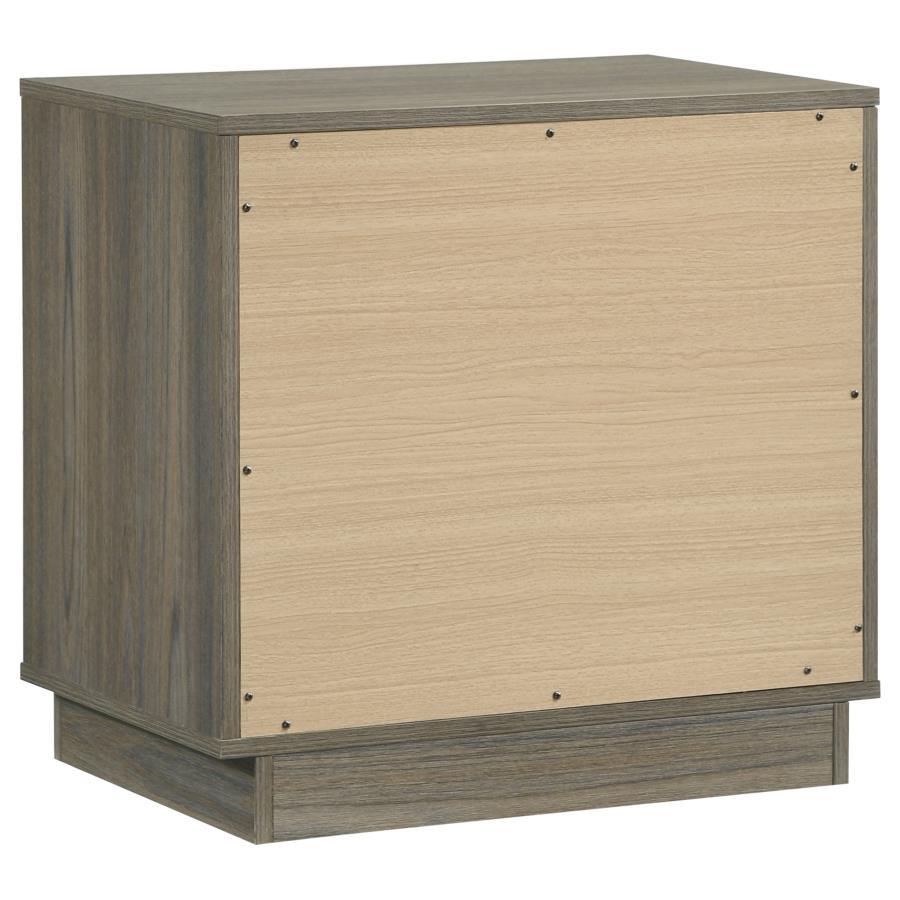 Fenwick - 2-Drawer Nightstand Bedside Table - Gray Oak - Best Buy Furniture