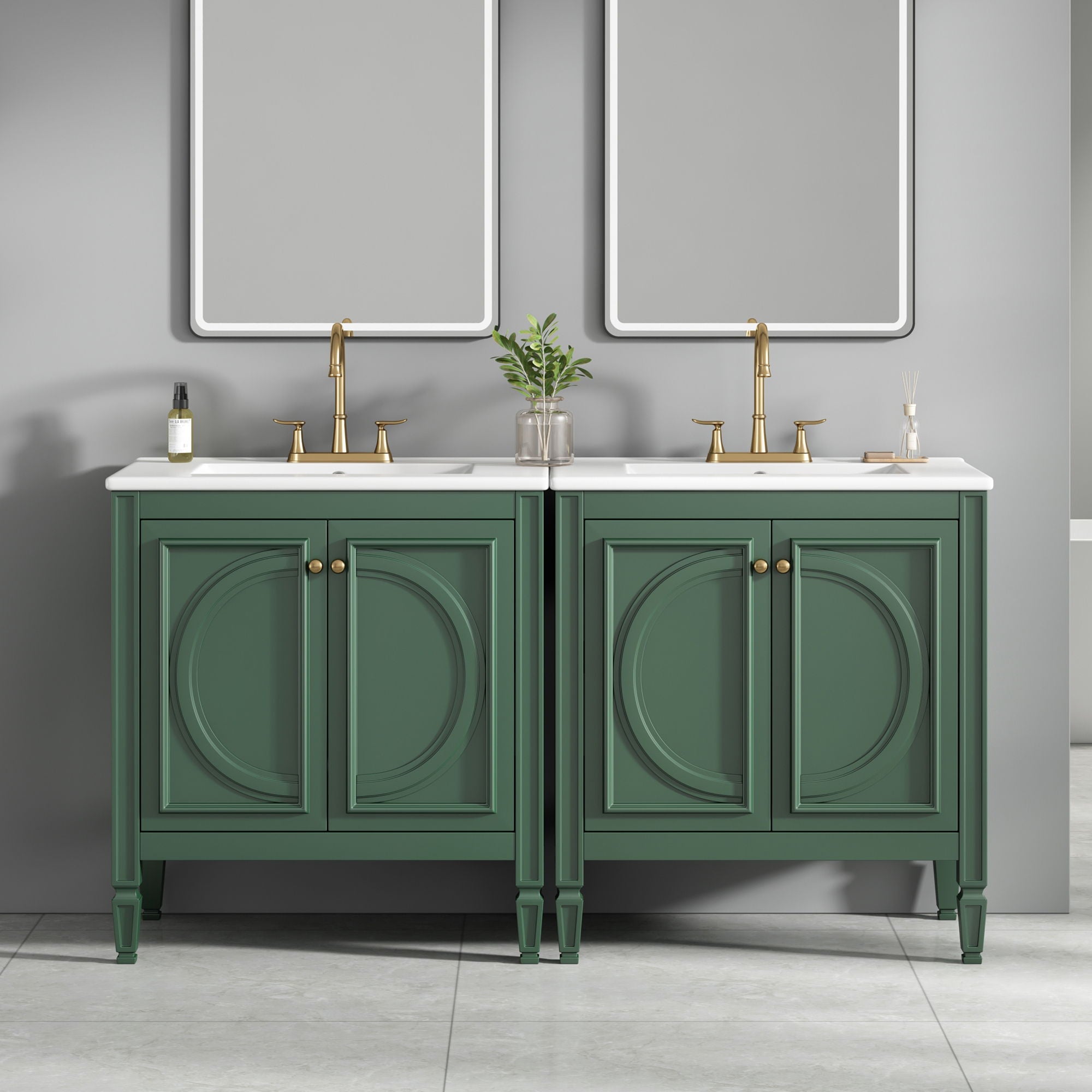 Bathroom Vanity With Sink With 2 Doors And Adjustable Shelf