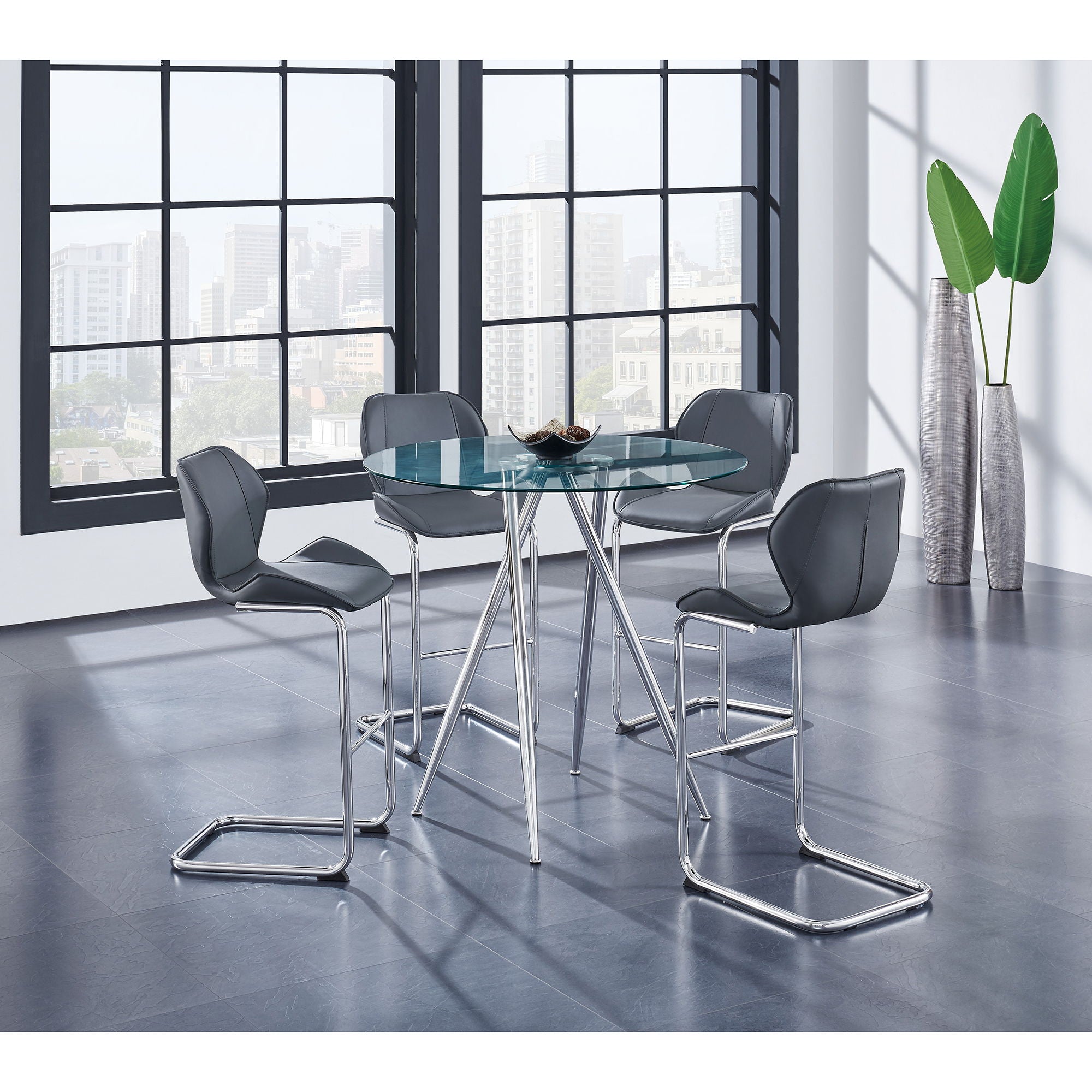 Charlotte - 4 Piece Bar Stool Set With Bucket Seats