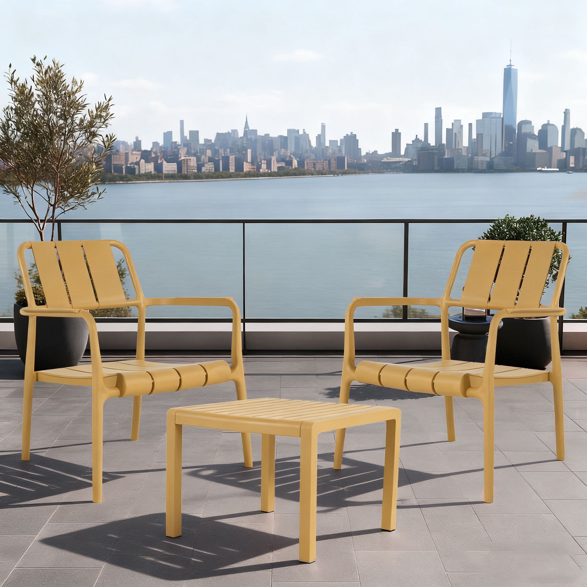 3 Piece Indoor / Outdoor Leisure Table And Chair Set