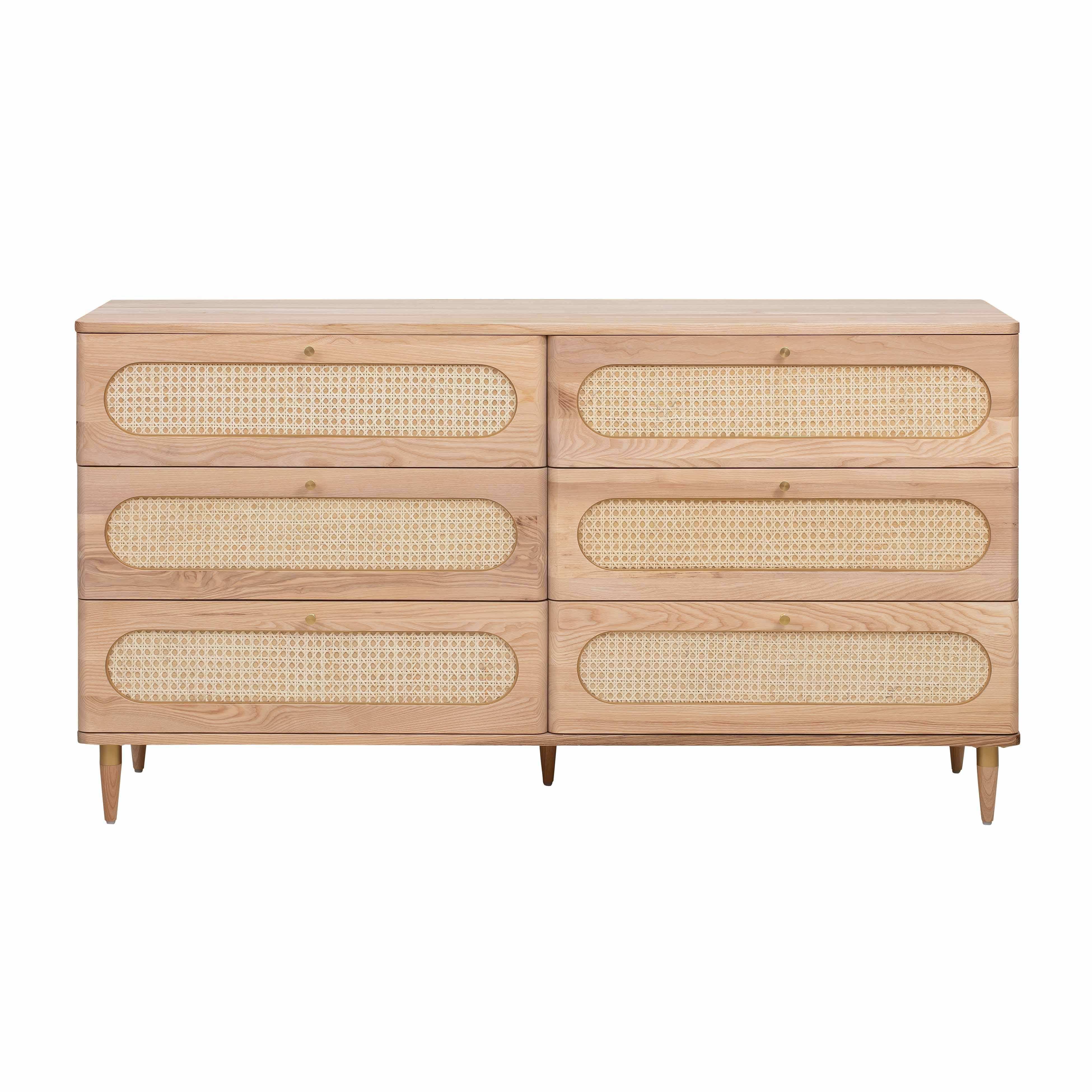 Carmen - 6 Drawer Dresser - Cane