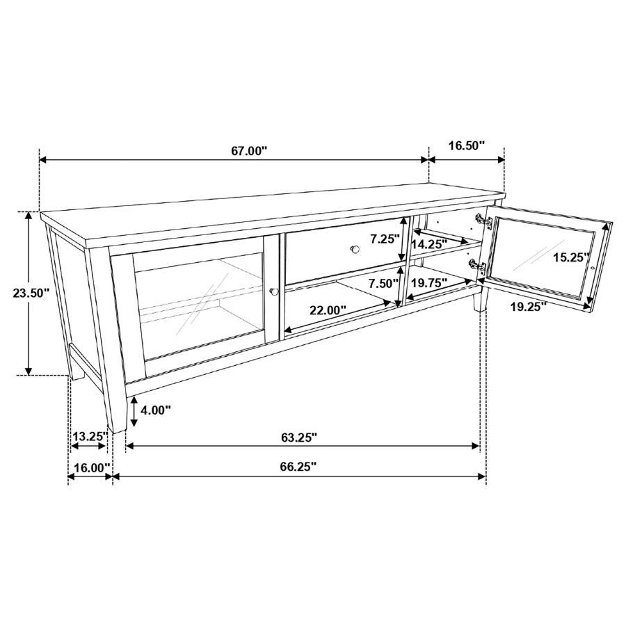 Hollis - 3 Piece TV Stand Entertainment Center - White