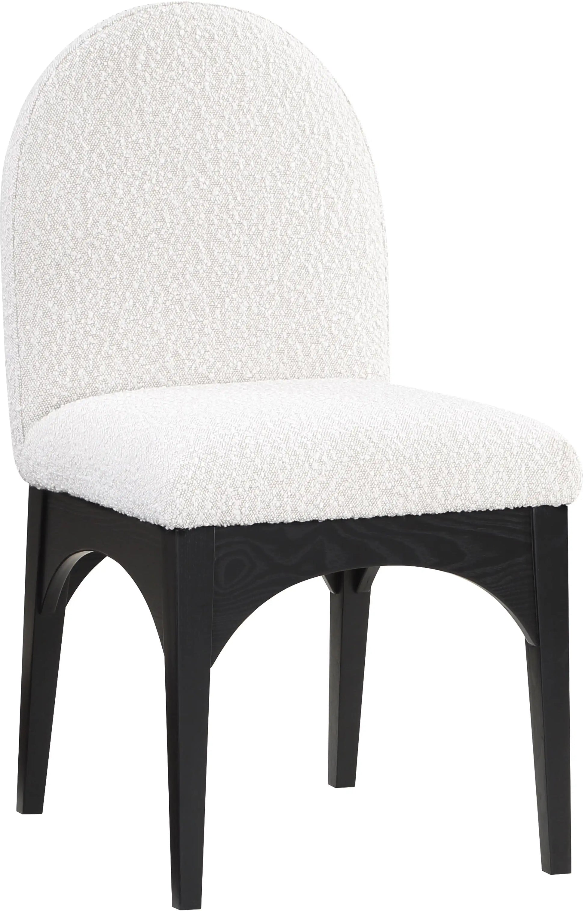 Waldorf - Boucle Dining Side Chair With Black Legs - Best Buy Furniture