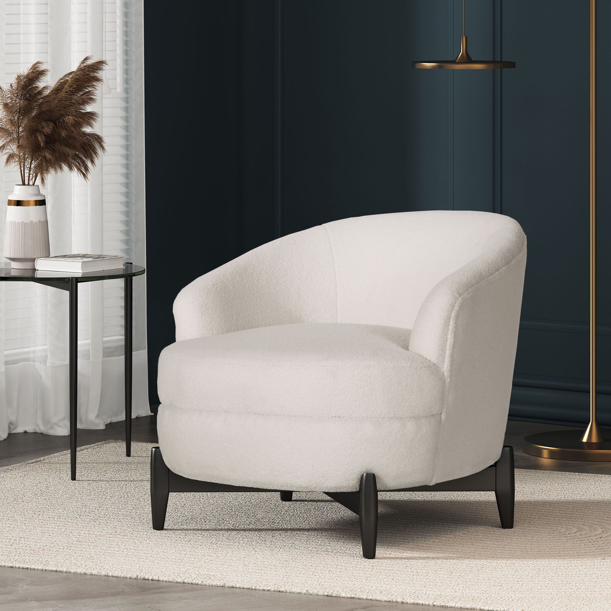 Elegant Barrel Style Club Chair
