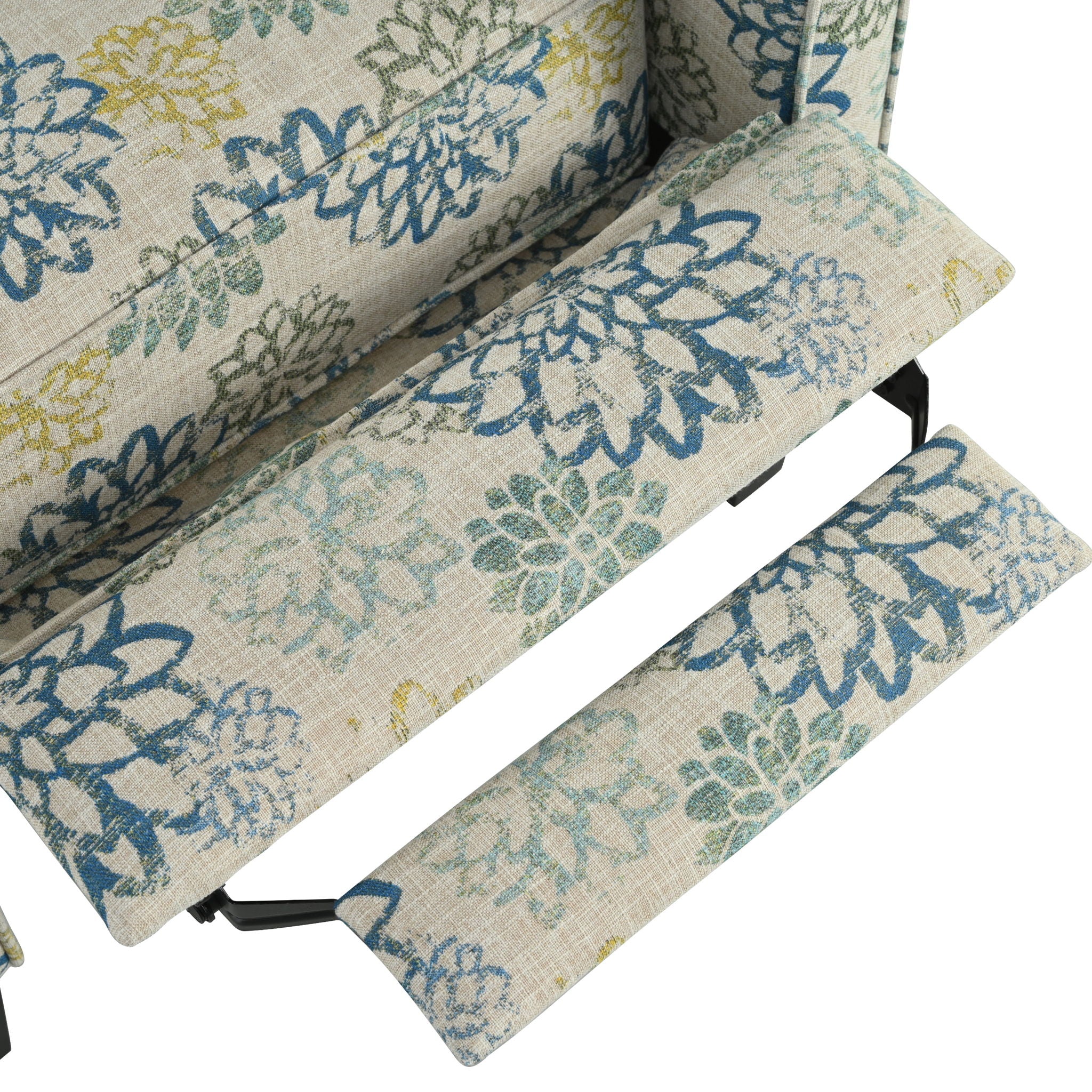 Push Back Upholstered Recliner Armchair