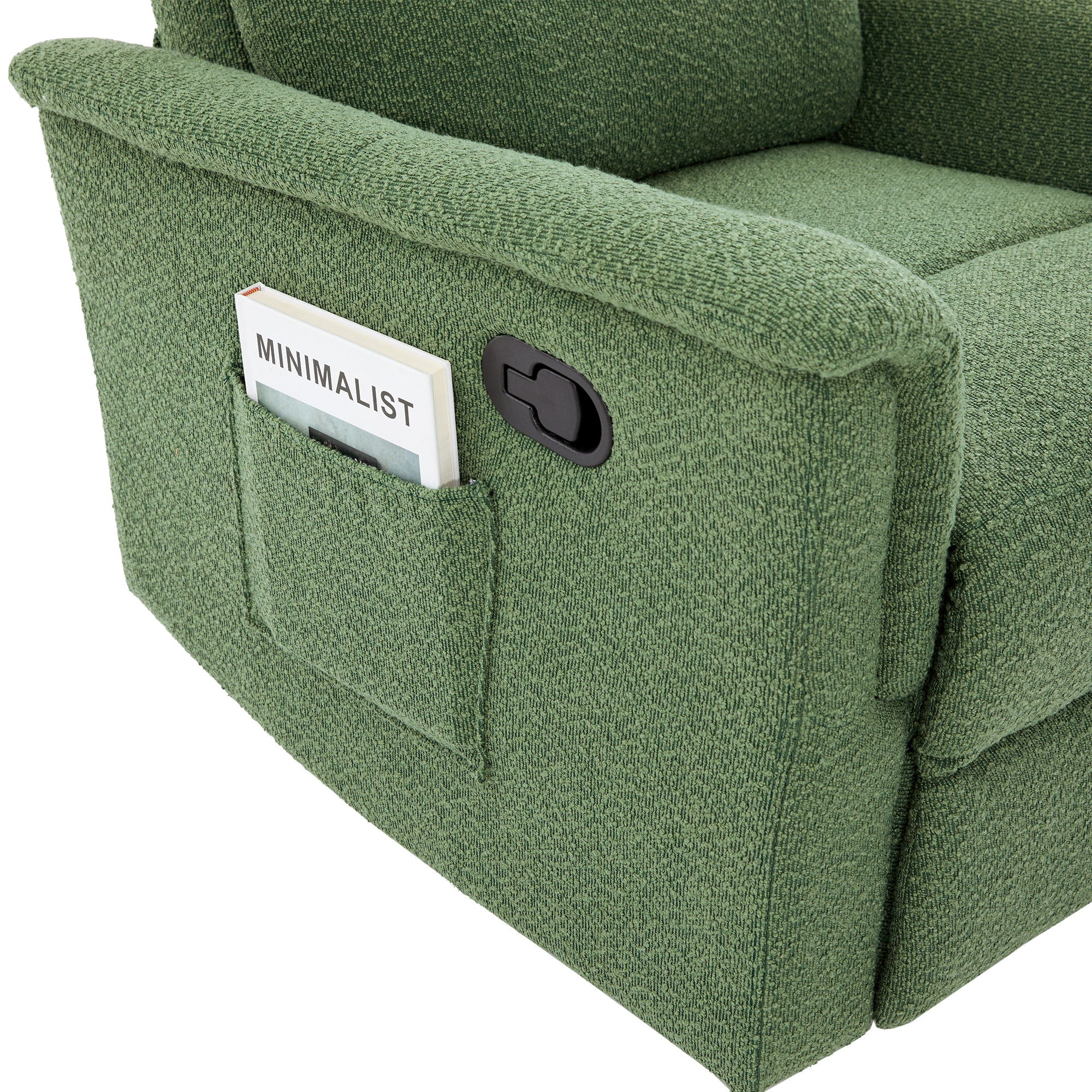 Manual Recliner Chair With 8 Point Massage And Swivel Function