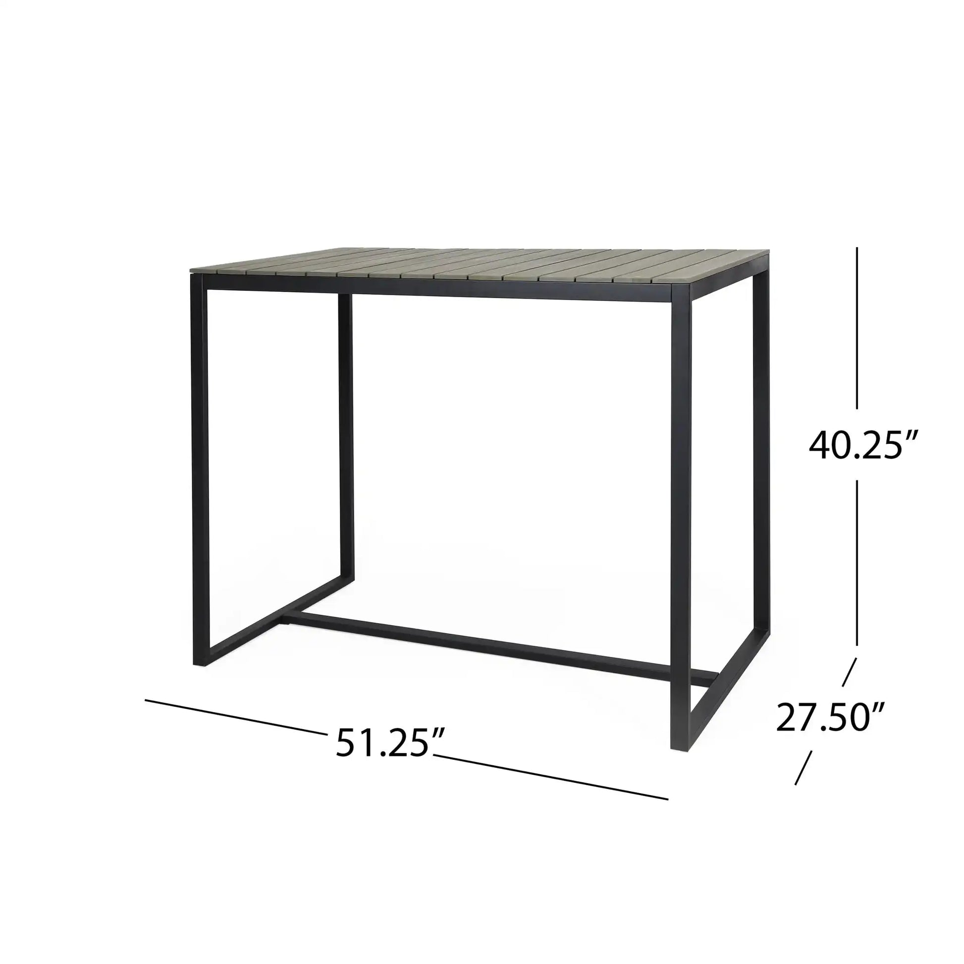 Ernesto - Outdoor Industrial Acacia Wood Bar Table - Best Buy Furniture