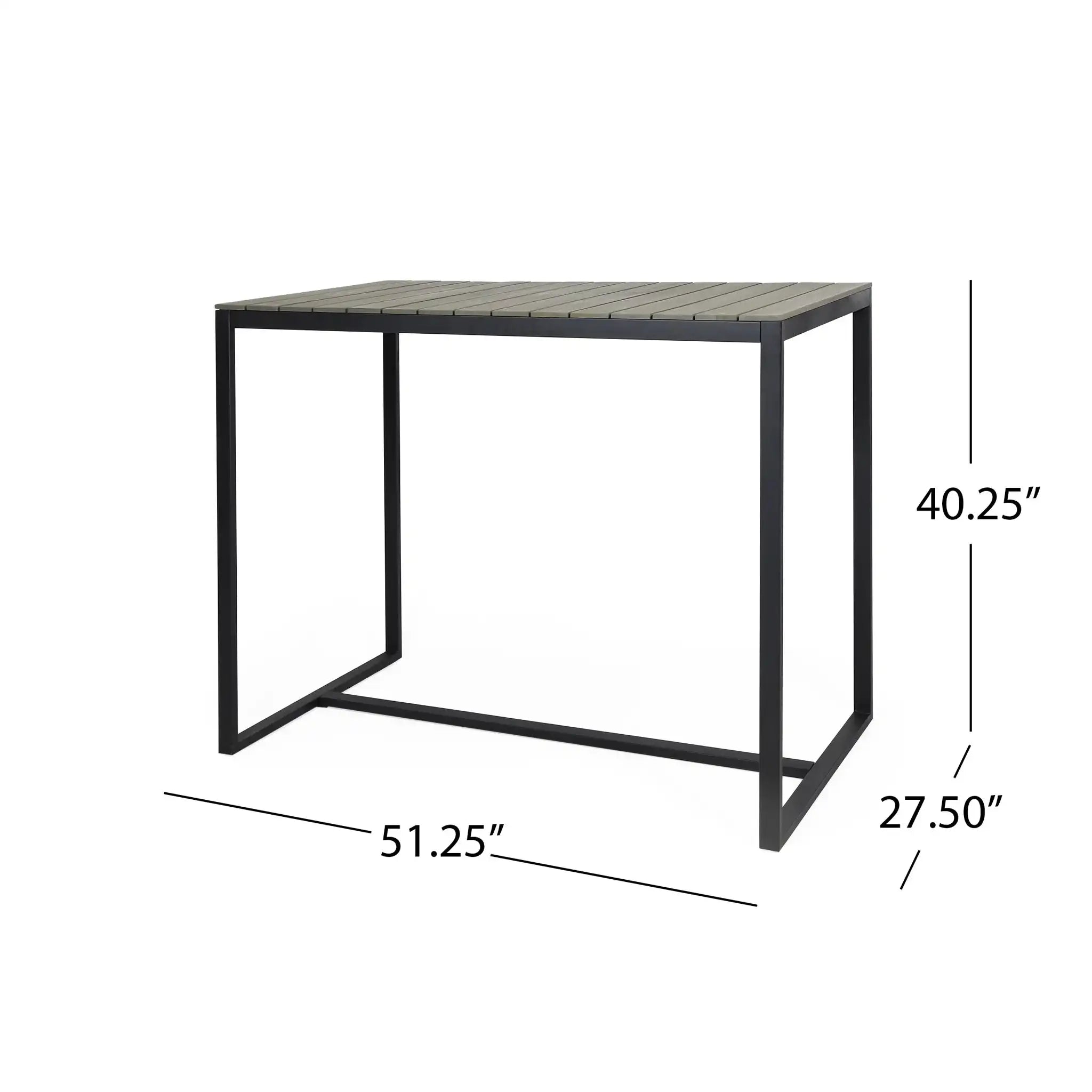 Ernesto - Outdoor Industrial Acacia Wood Bar Table - Best Buy Furniture