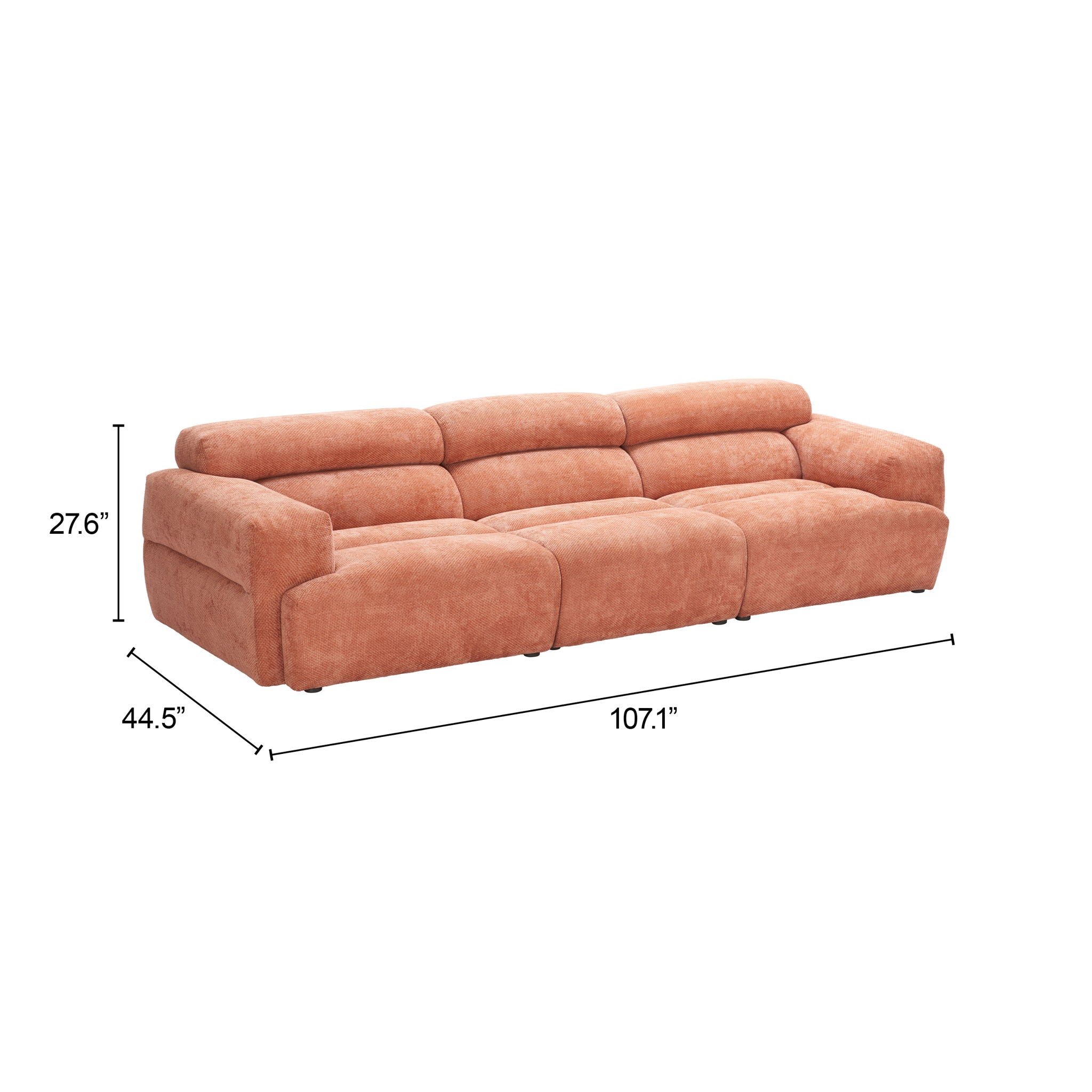 Alis - Modular Sectional - Orange