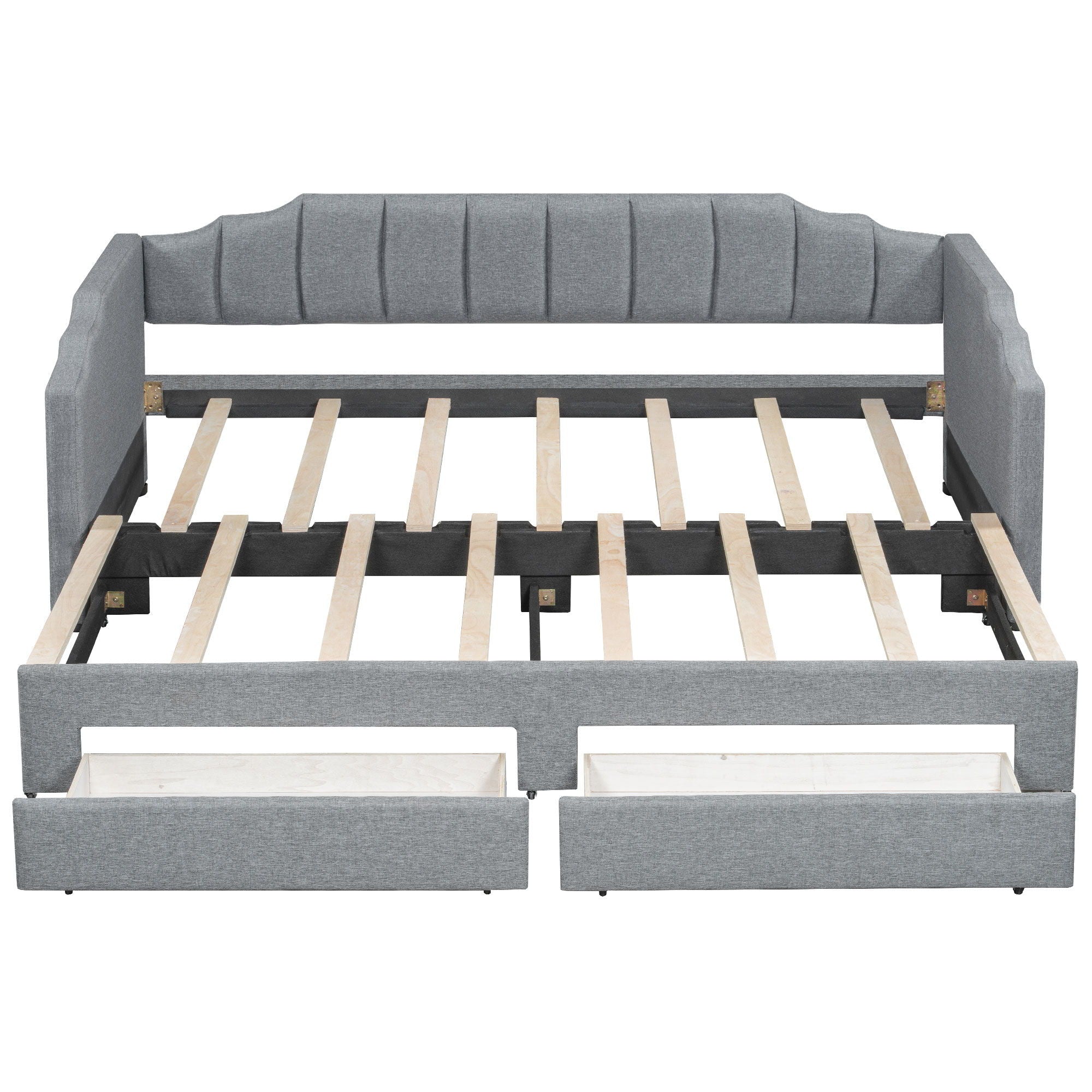 Extendable Daybed With LED Light And 2 Storage Drawers