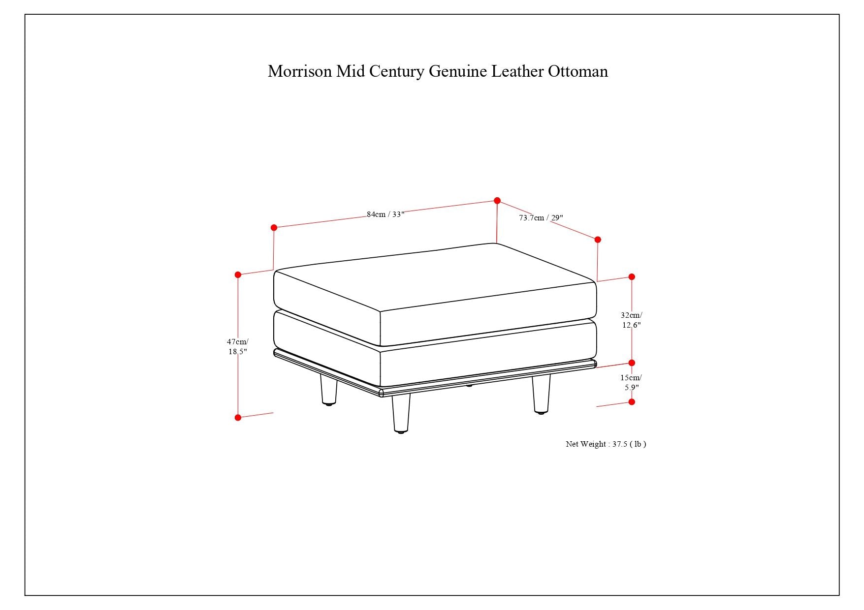 Morrison - Handcrafted Ottoman - Best Buy Furniture