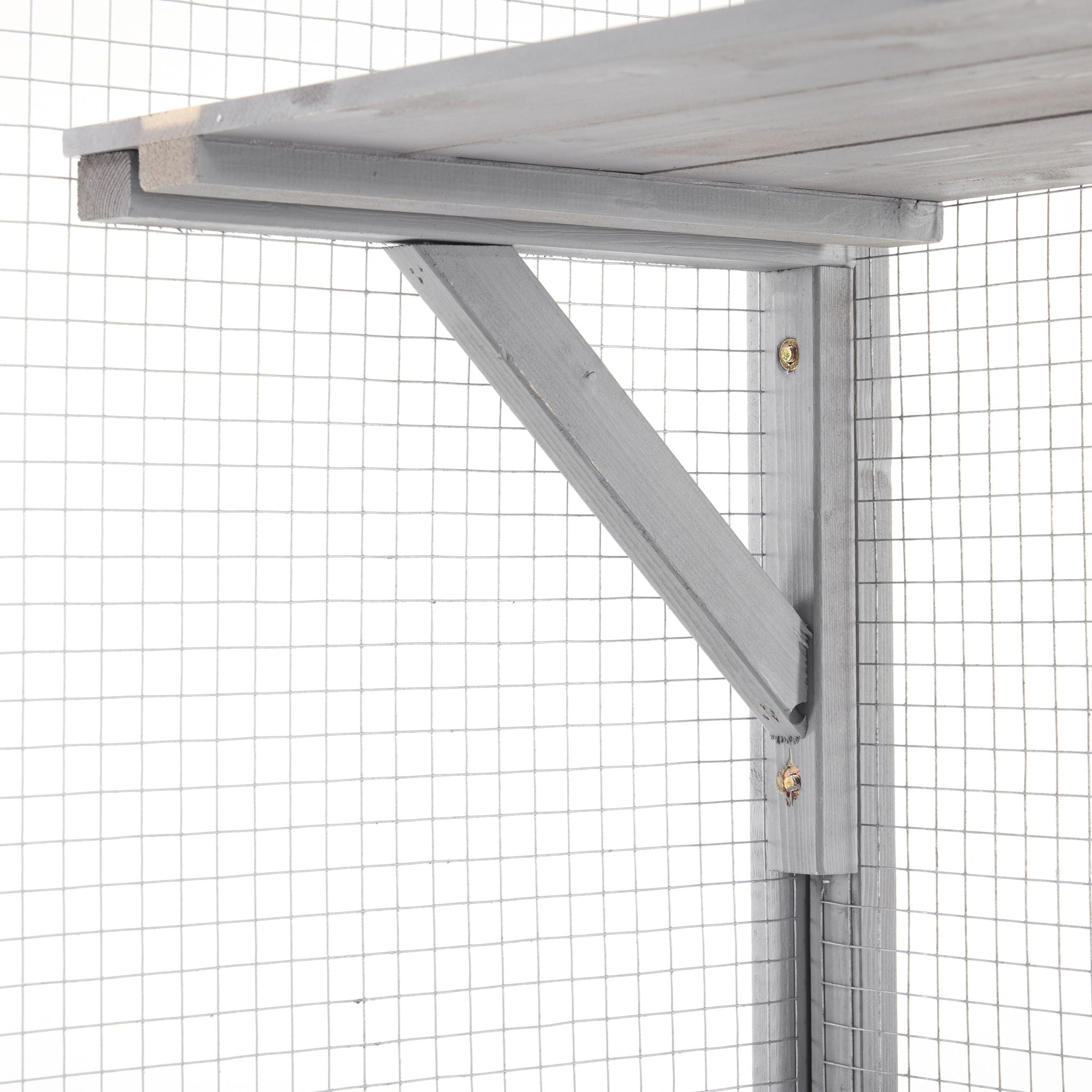 Outdoor Cat House, Diy Cat Enclosure Catio With Double Enter Doors
