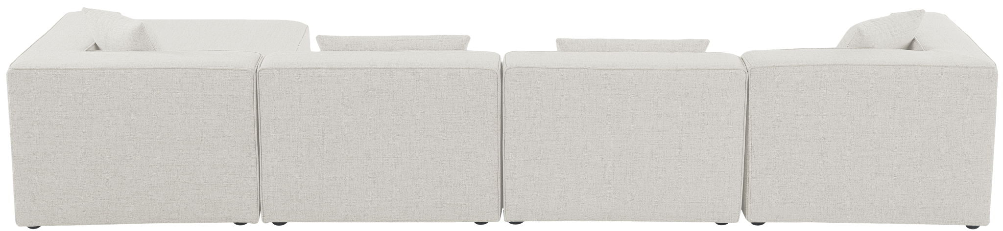 Cube - Linen 5 Piece Modular Sectional With Chaise