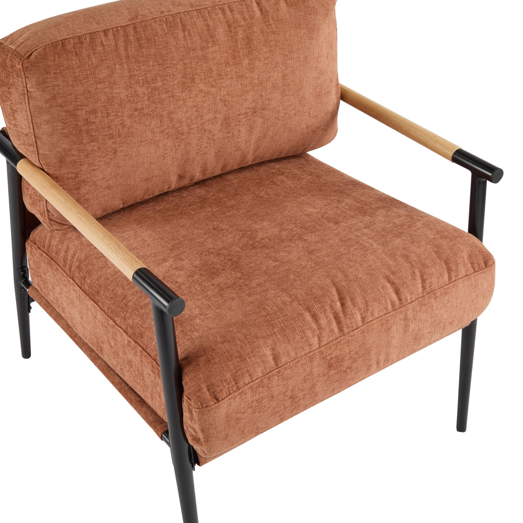 Modern Accent Chair With Plush Cushions, Cozy Seating