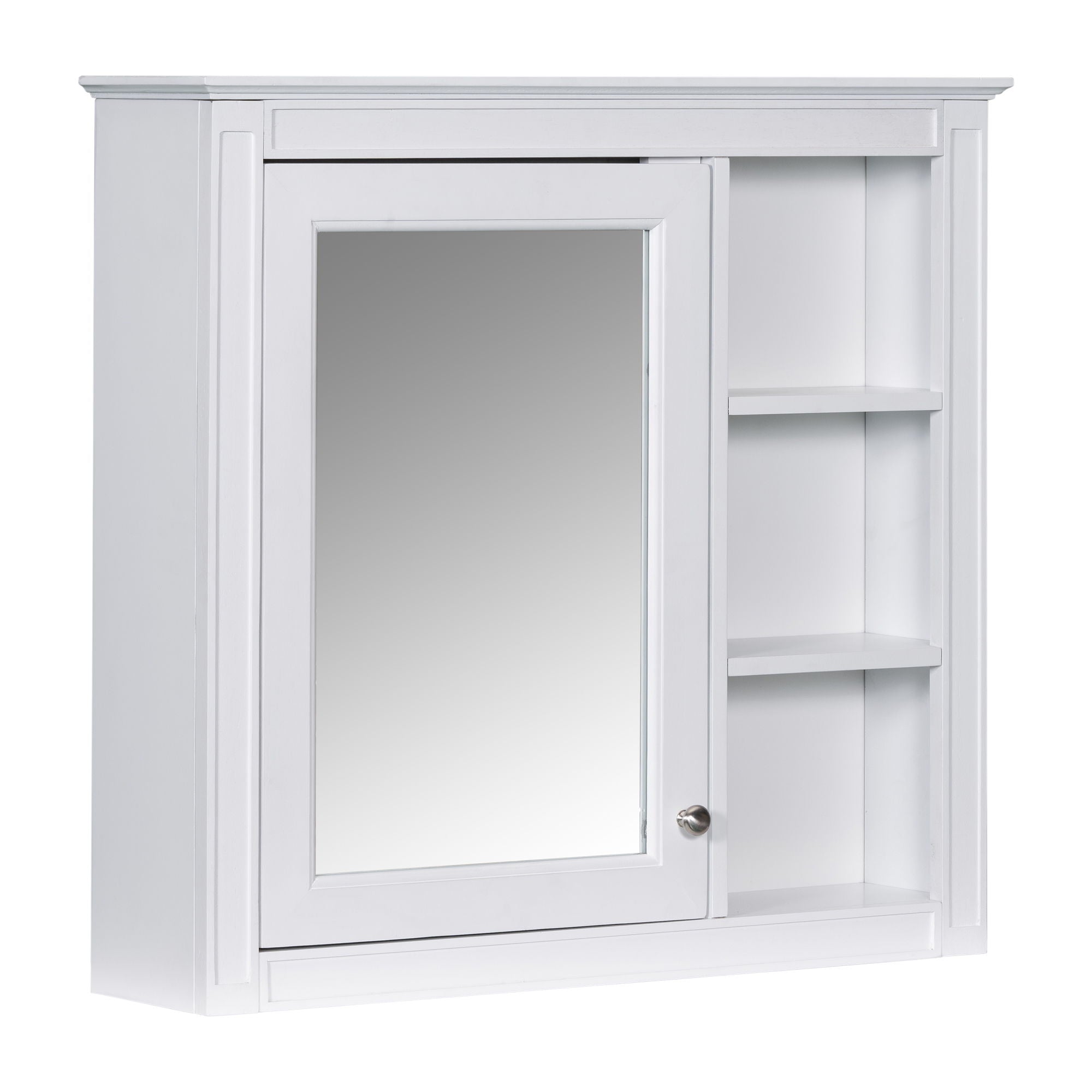 Wall Mounted Medicine Cabinet With Mirror And 3 Open Shelves