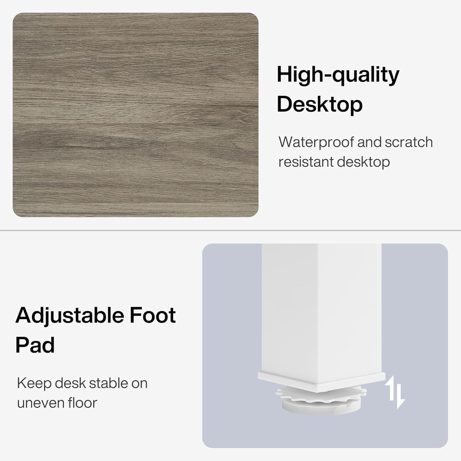 Extra Long 2 Person Computer Desk With, Collaborative Workstation For Home Office - White / Oak