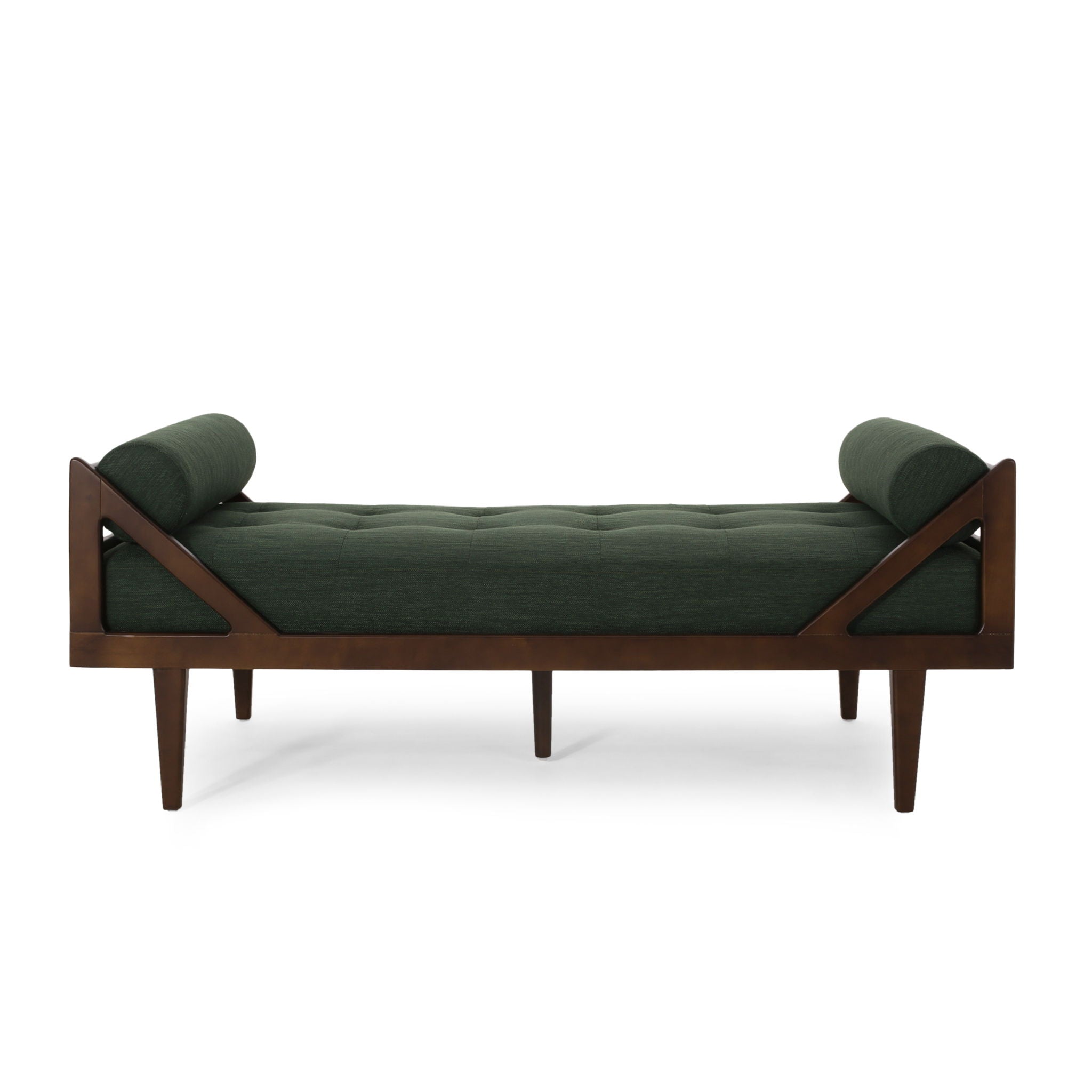 Chic Contemporary Chaise Lounge With Button Tufting And Bentwood Structure
