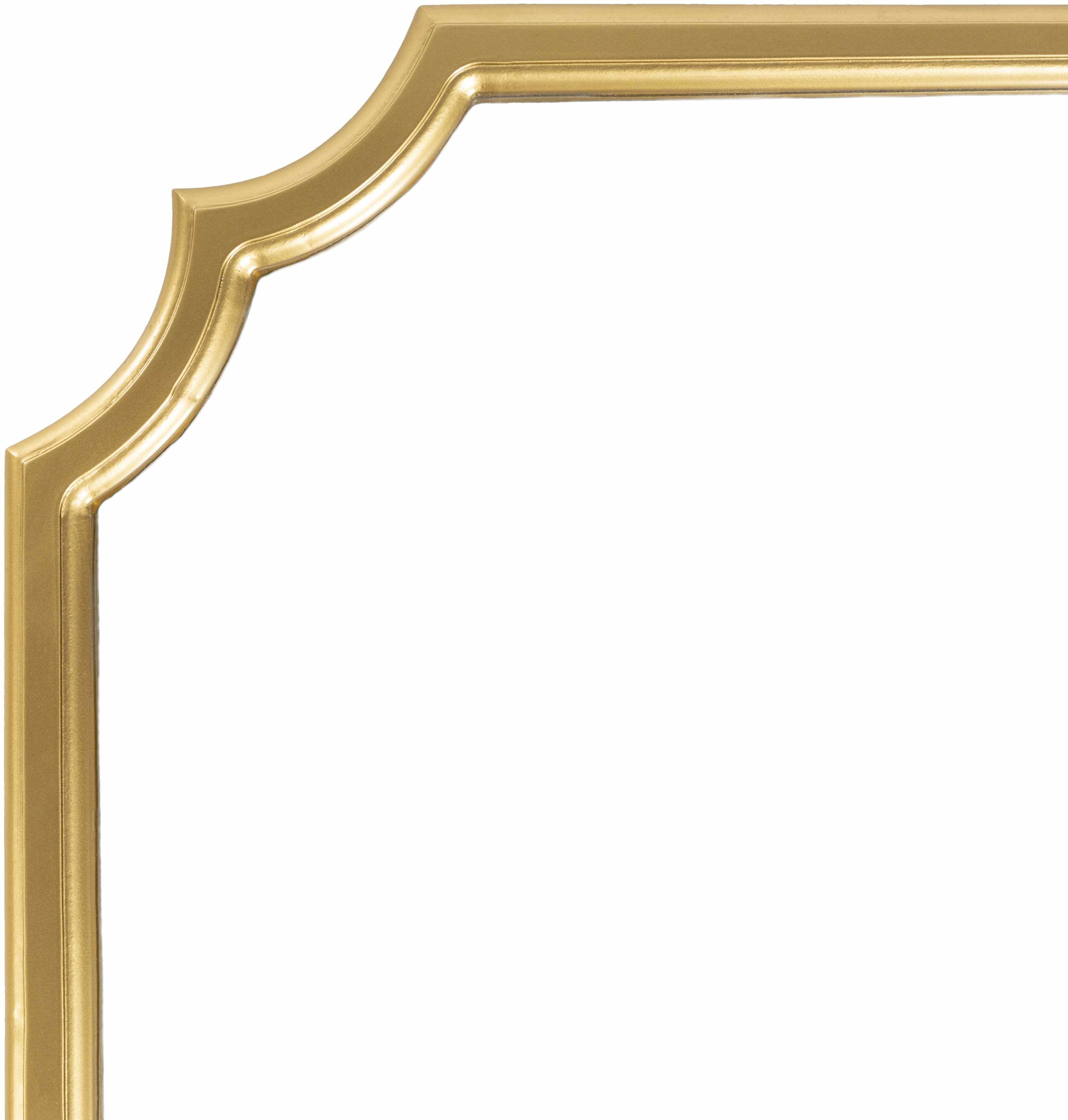 Abangay Gold Contemporary Wood Frame Mirror 24"H x 24"W