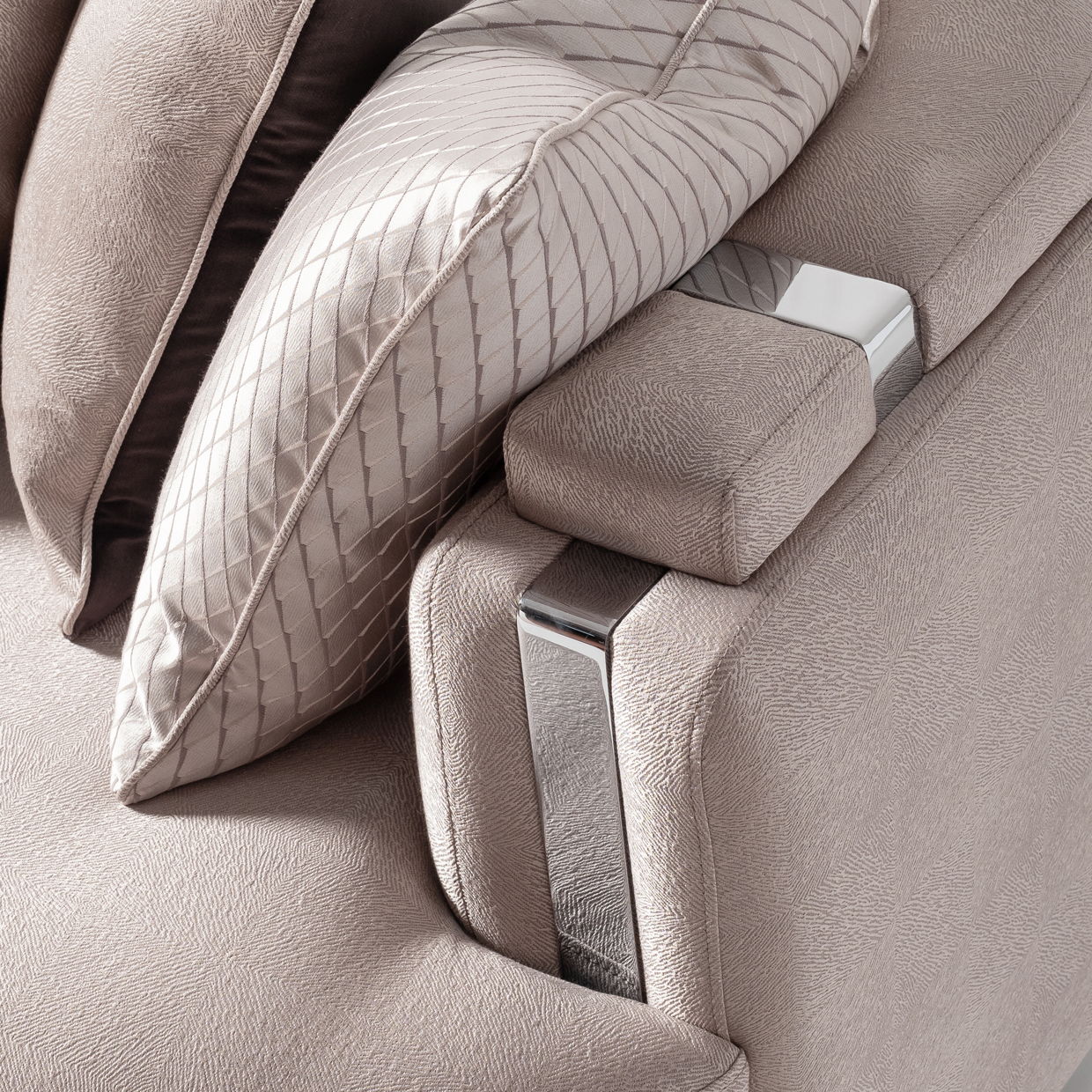 Carmela - Mansion Sofa - Zinc/Silver