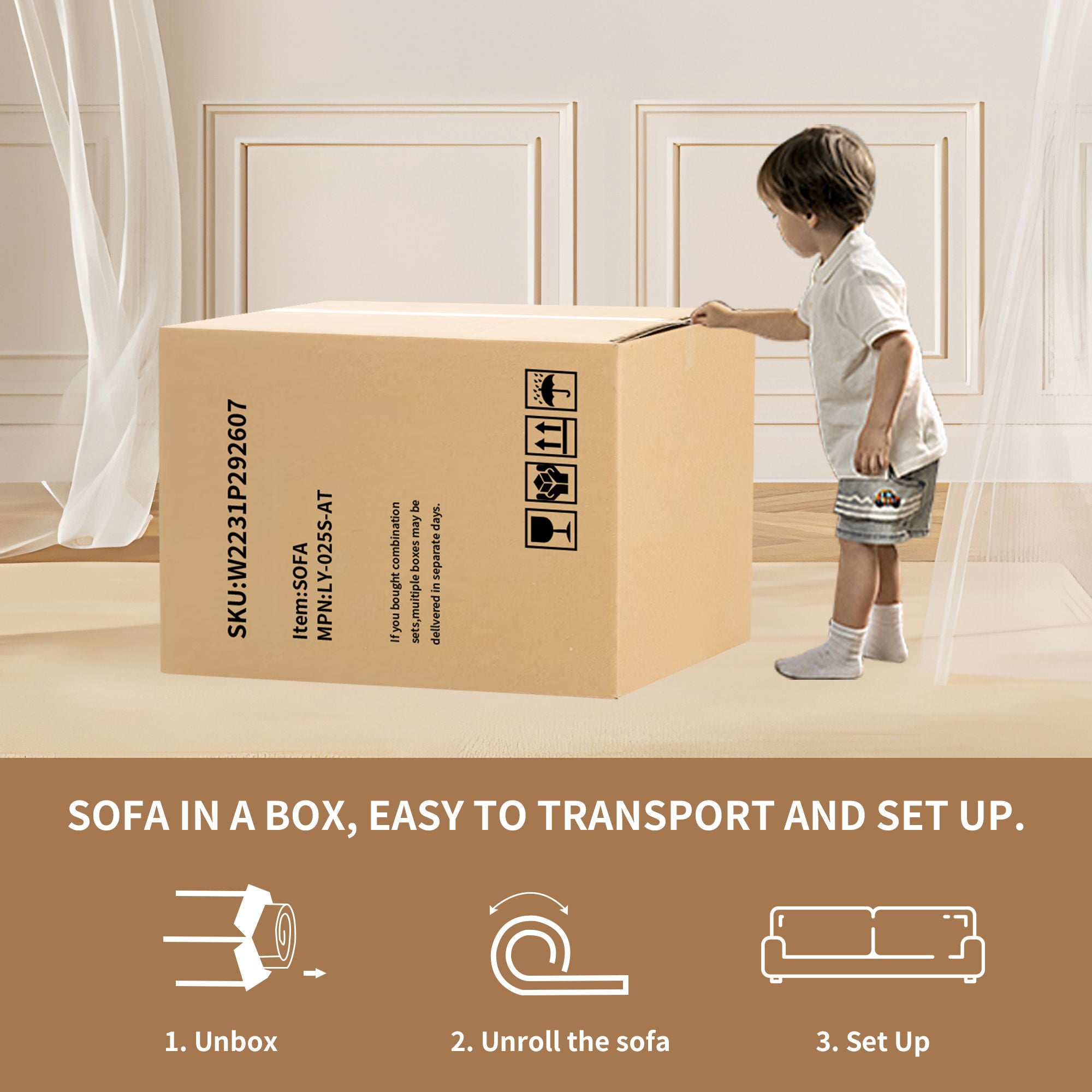 Loveseat Sofa, Compact Design For Small Spaces