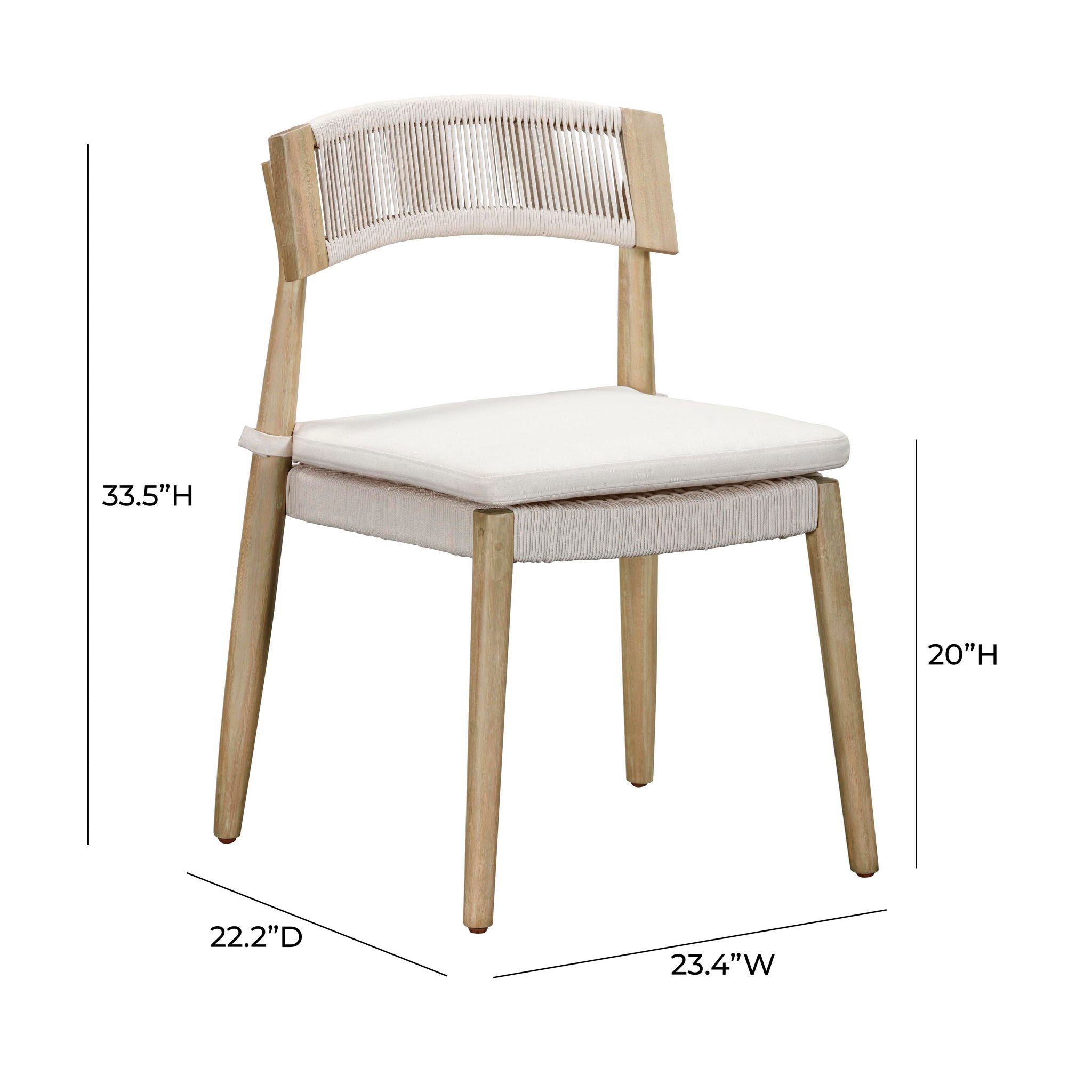 Gata - Outdoor Dining Chair (Set of 2) - Cream