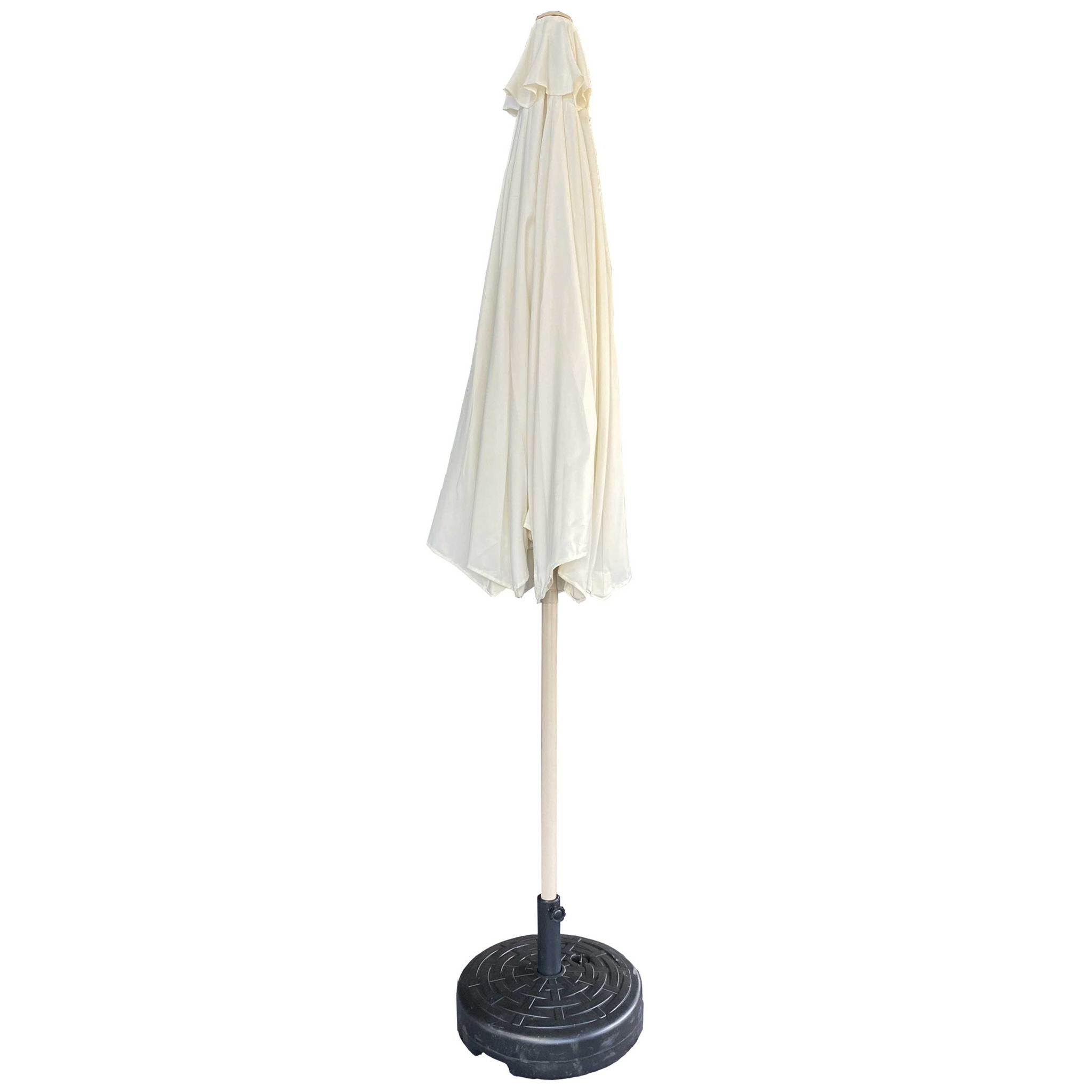 Patio Market Umbrella With 8 Steel Ribs, UV-Resistant And Waterproof Canopy