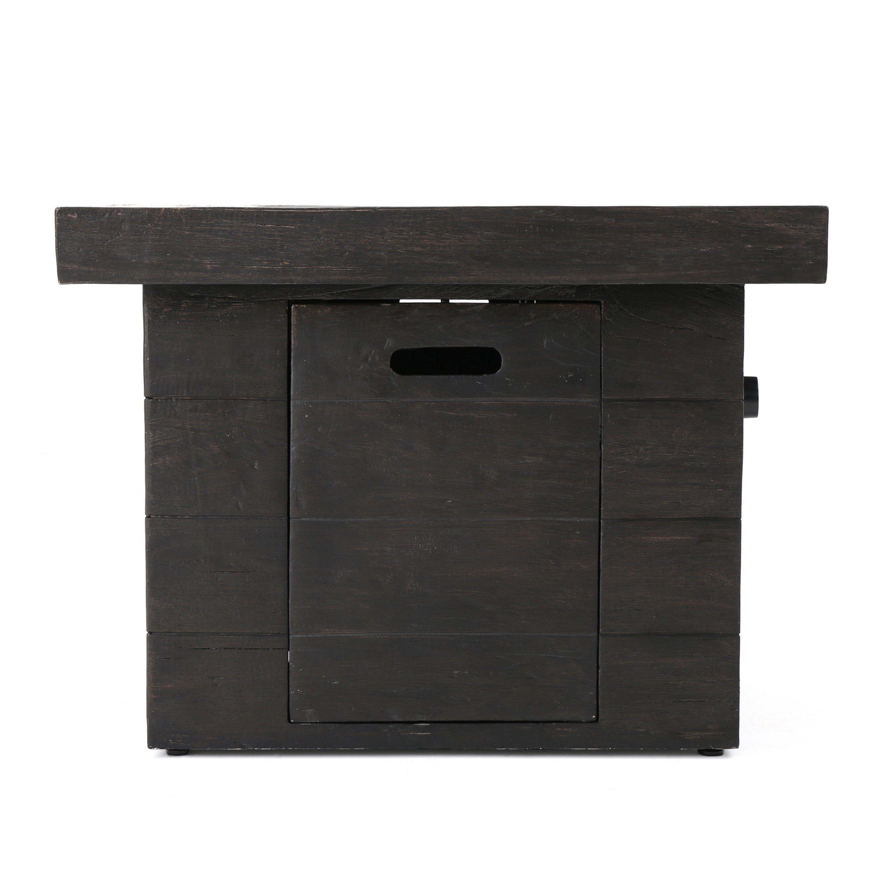 Anchorage 32'' Wood Square MGO Fire Pit Brown - 40,000 BTU