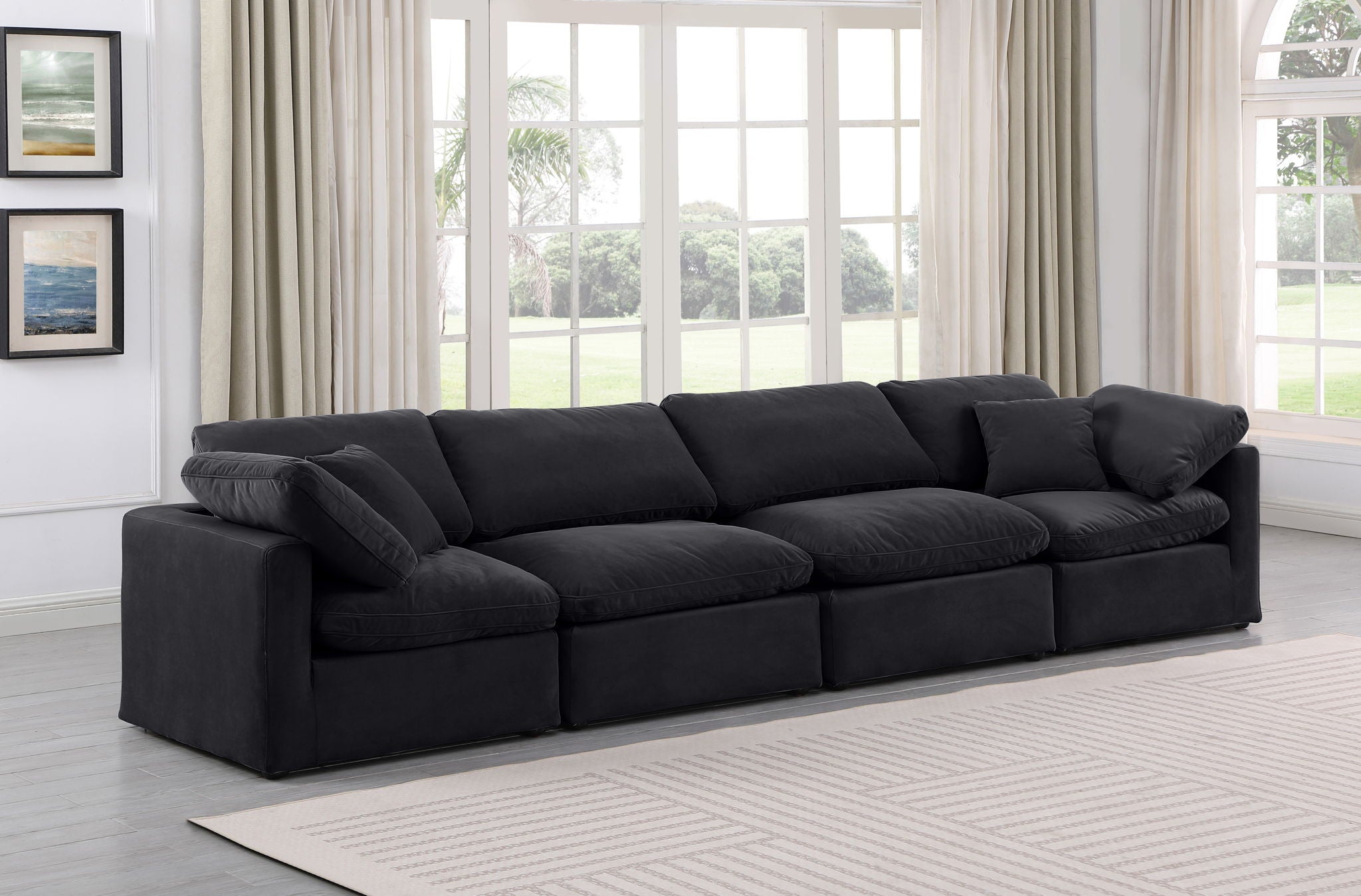 Indulge - Velvet 4 Seat Modular Sofa