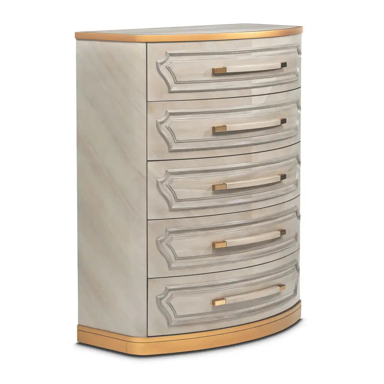 St. Charles - 5-Drawer Highboy Chest - Dove Gray - Best Buy Furniture