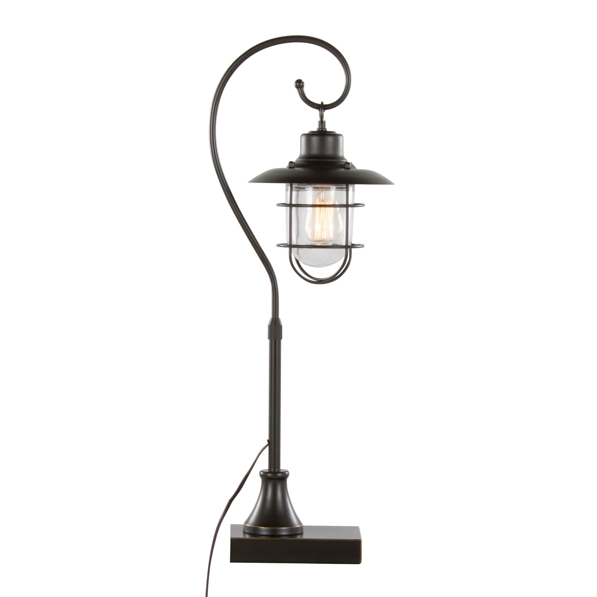 Landen - Contemporary Task Lamp (Set of 2) - Oil Rubbed Bronze / Clear - Best Buy Furniture