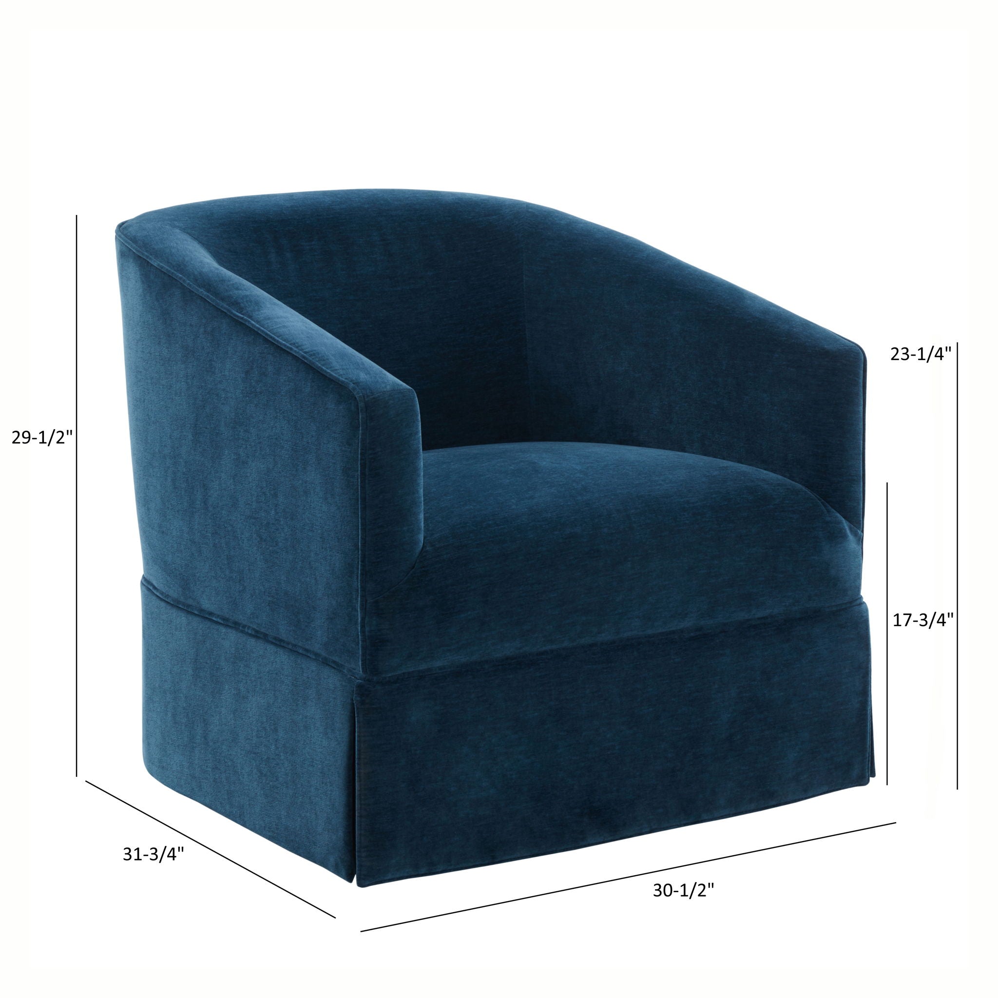 Elm - Skirted Swivel Chair