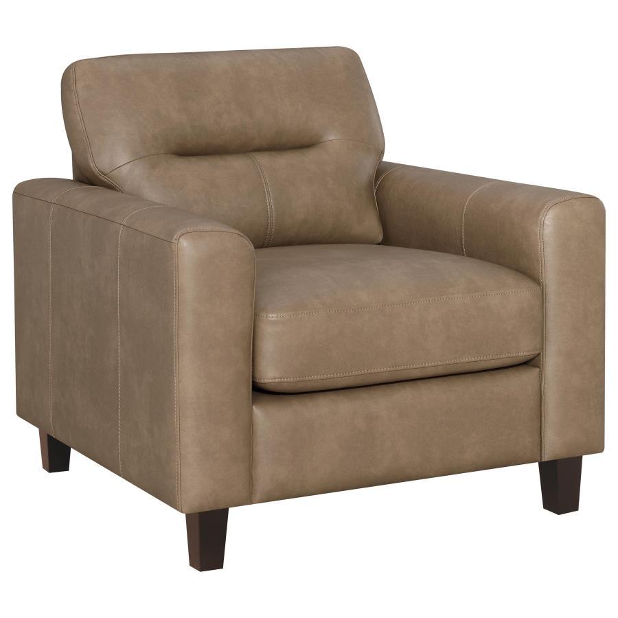 Scotland - Faux Leather Upholstered Sofa Set