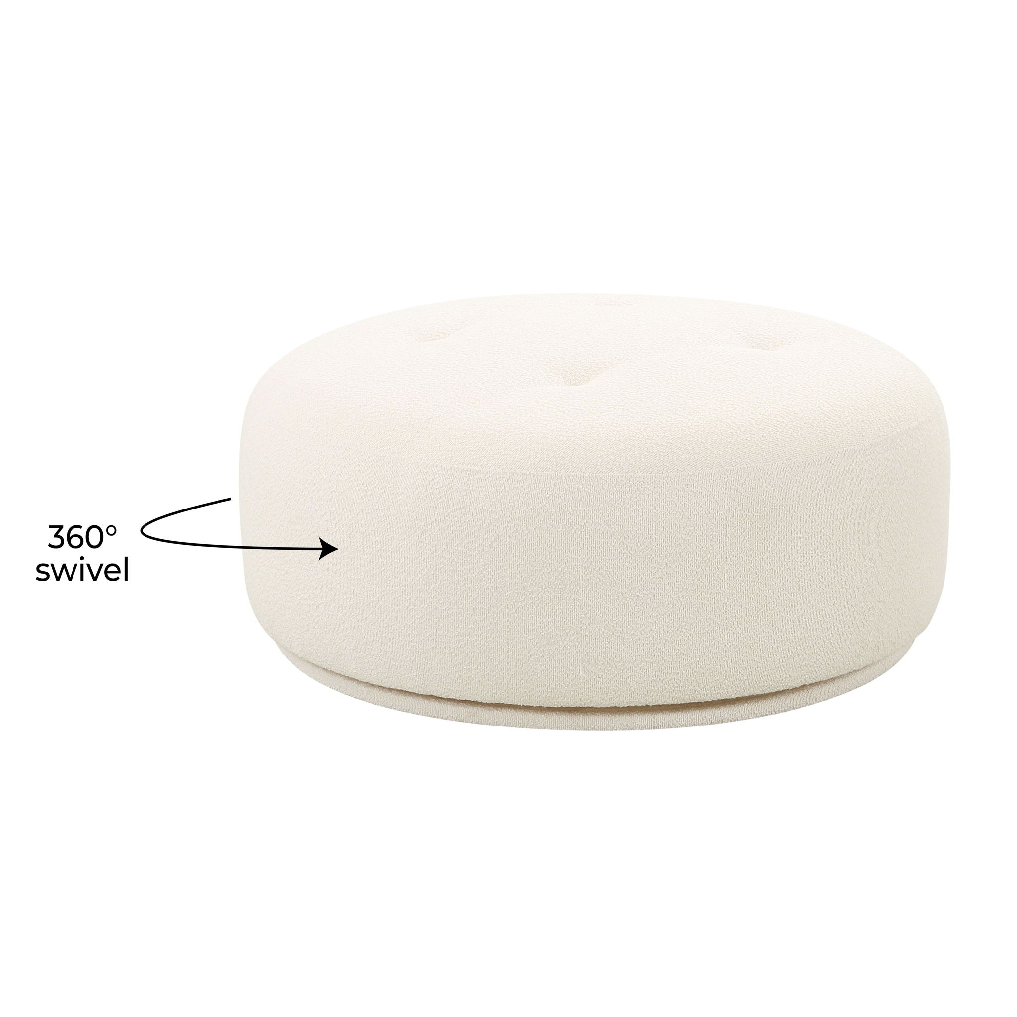 Fickle - Swivel Ottoman - Cream