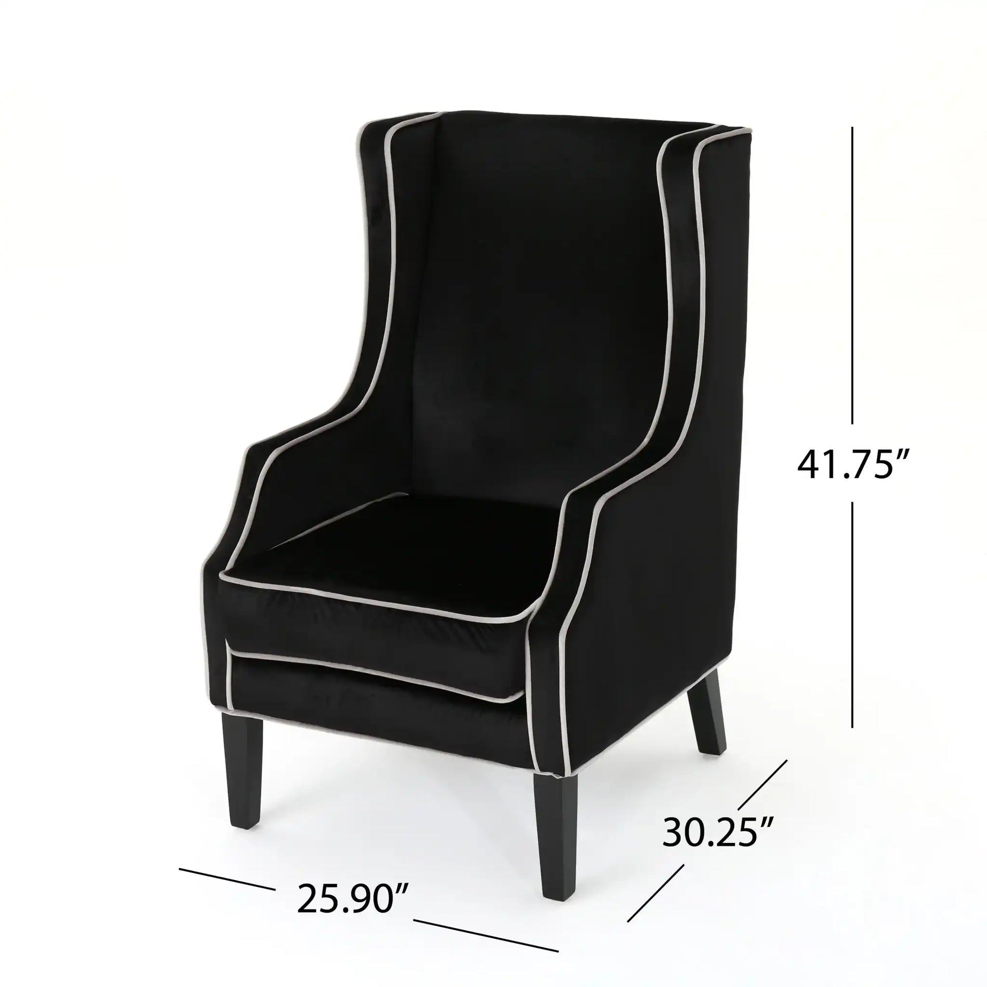 Elegant Velvet Club Chair With Tonal Piping - Best Buy Furniture