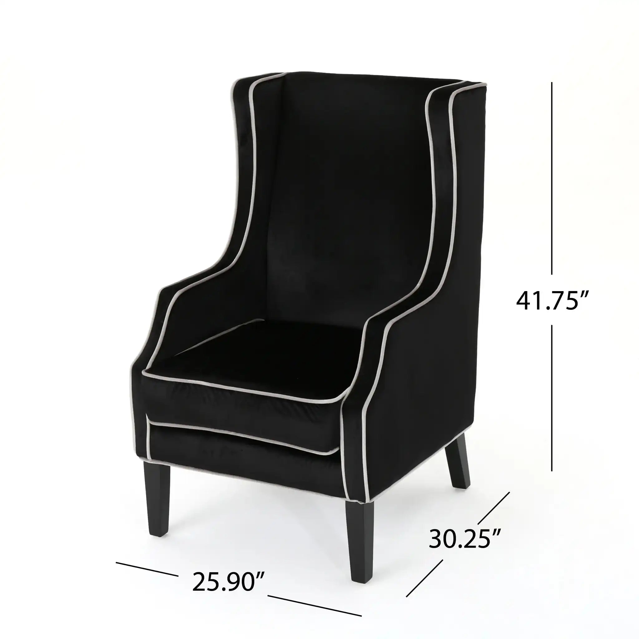 Elegant Velvet Club Chair With Tonal Piping - Best Buy Furniture