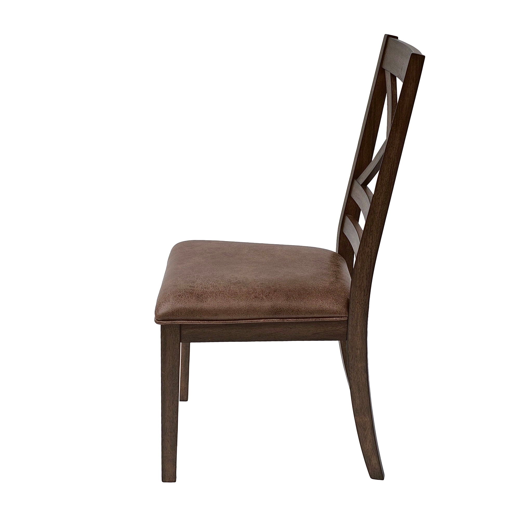 Farmhouse Style Indoor Wood Dining Set With 6 Chairs And Dining Table - Brown