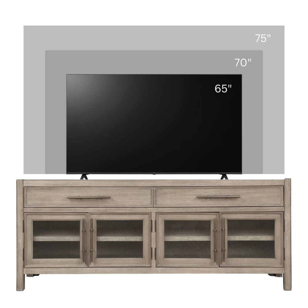 Cypress Lane - TV Stand Console - White Oak - Best Buy Furniture