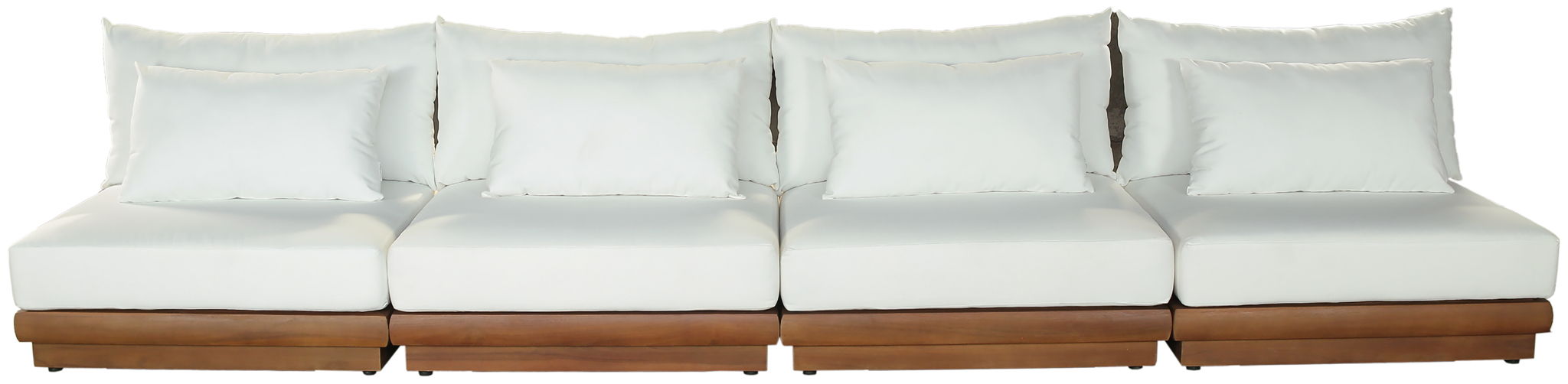 Mirella - 4 Piece Water Resistant Fabric Outdoor Patio Modular Sectional