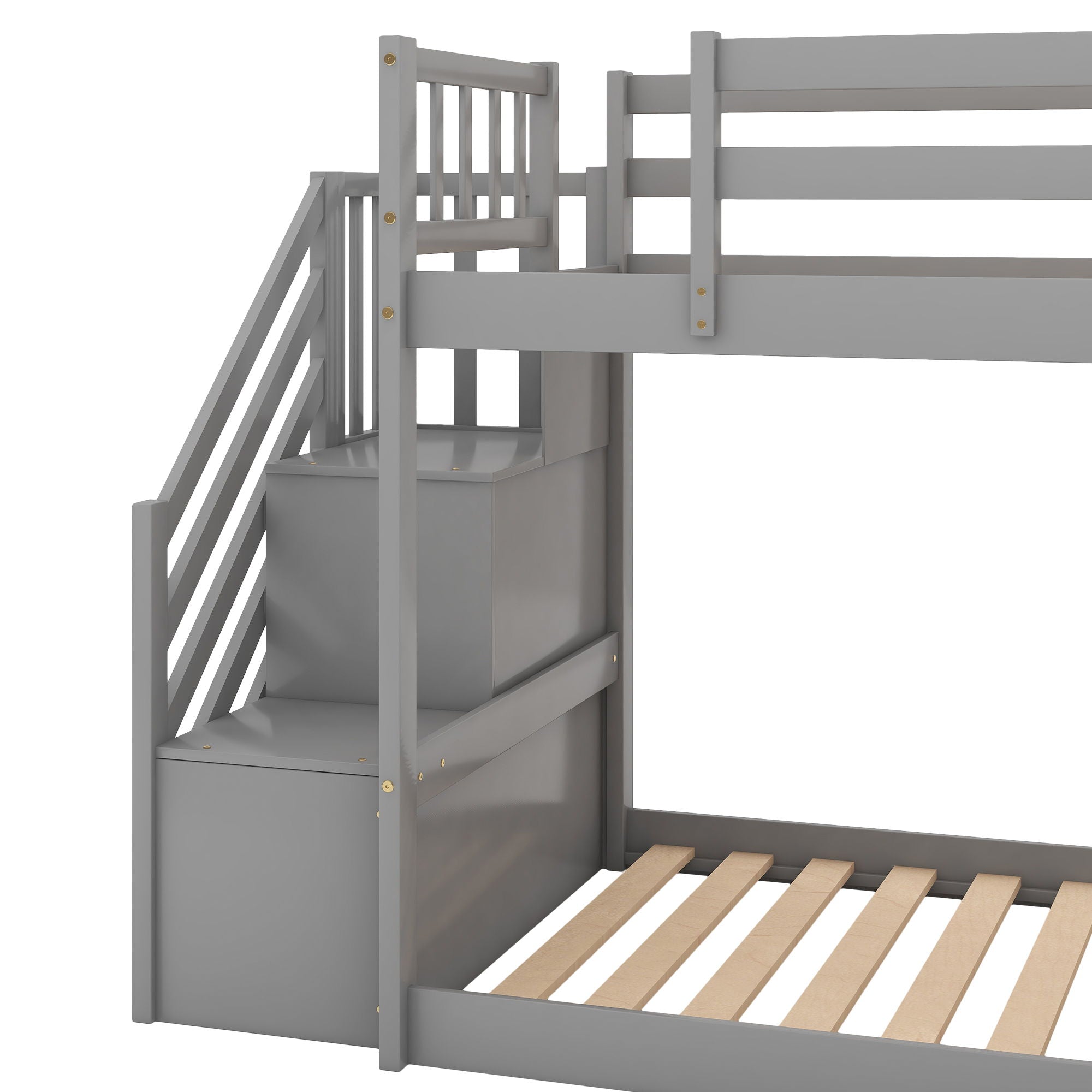 Bunk Bed With Convertible Slide And Stairway
