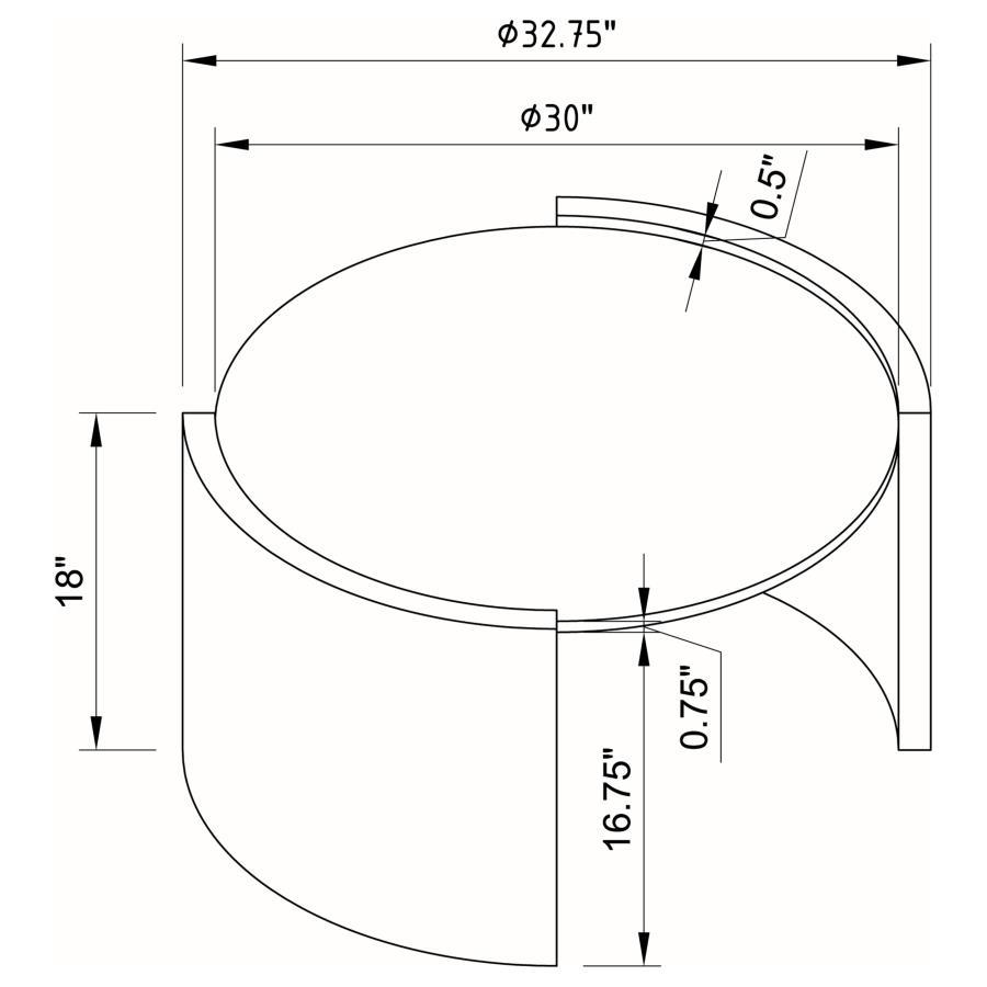Gladstone - Round Faux Marble Top Table