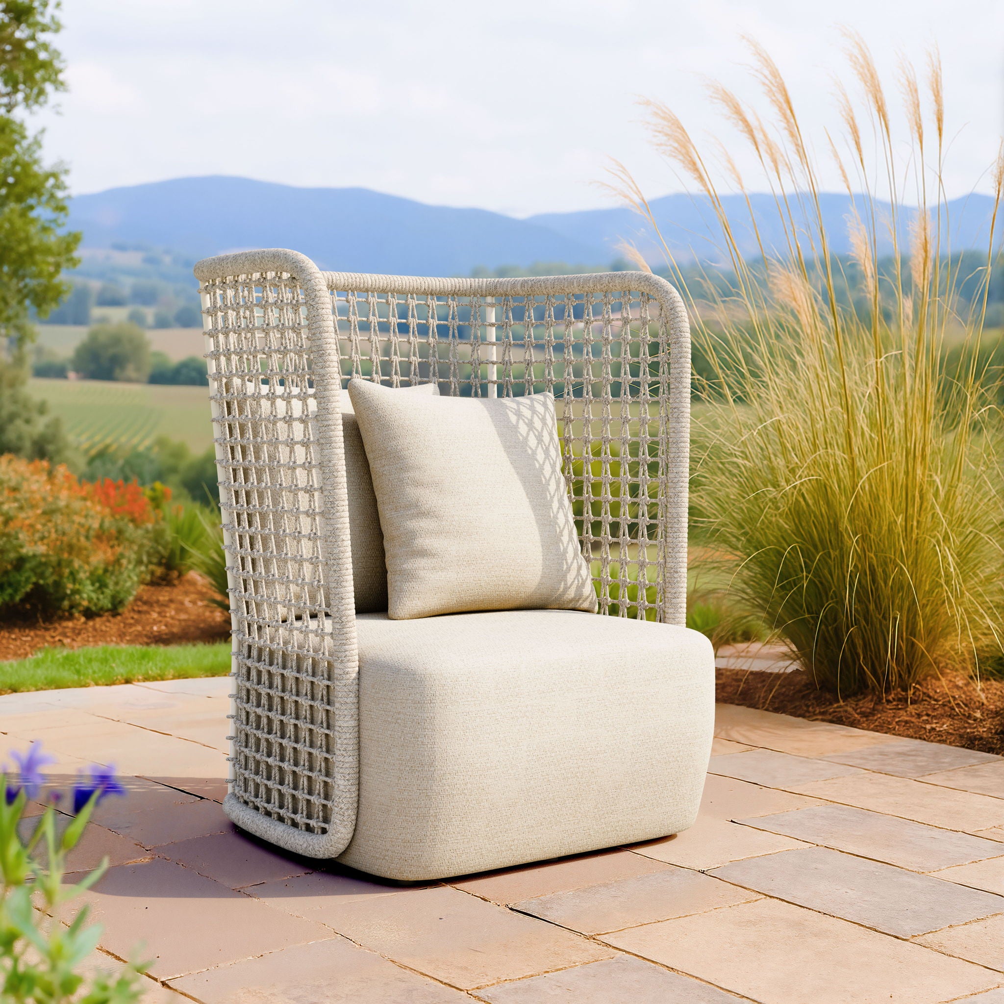 Hudu - Outdoor Accent Chair - Beige