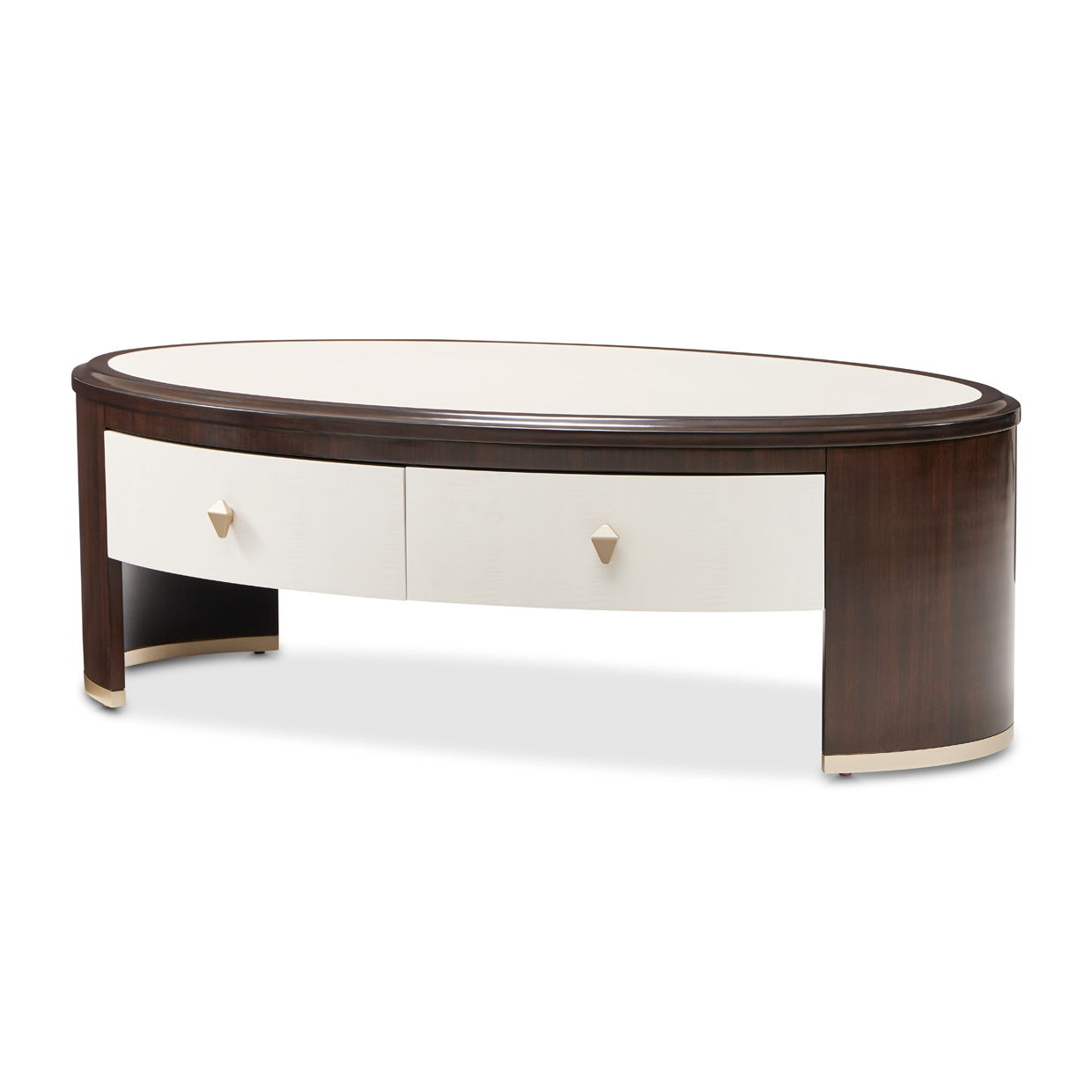 Paris Chic - Oval Cocktail Table - Espresso Brown
