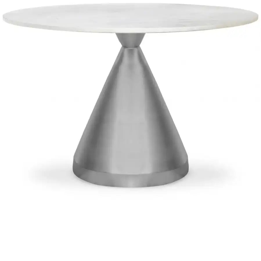 Emery - Dining Table - White - Marble/Stone