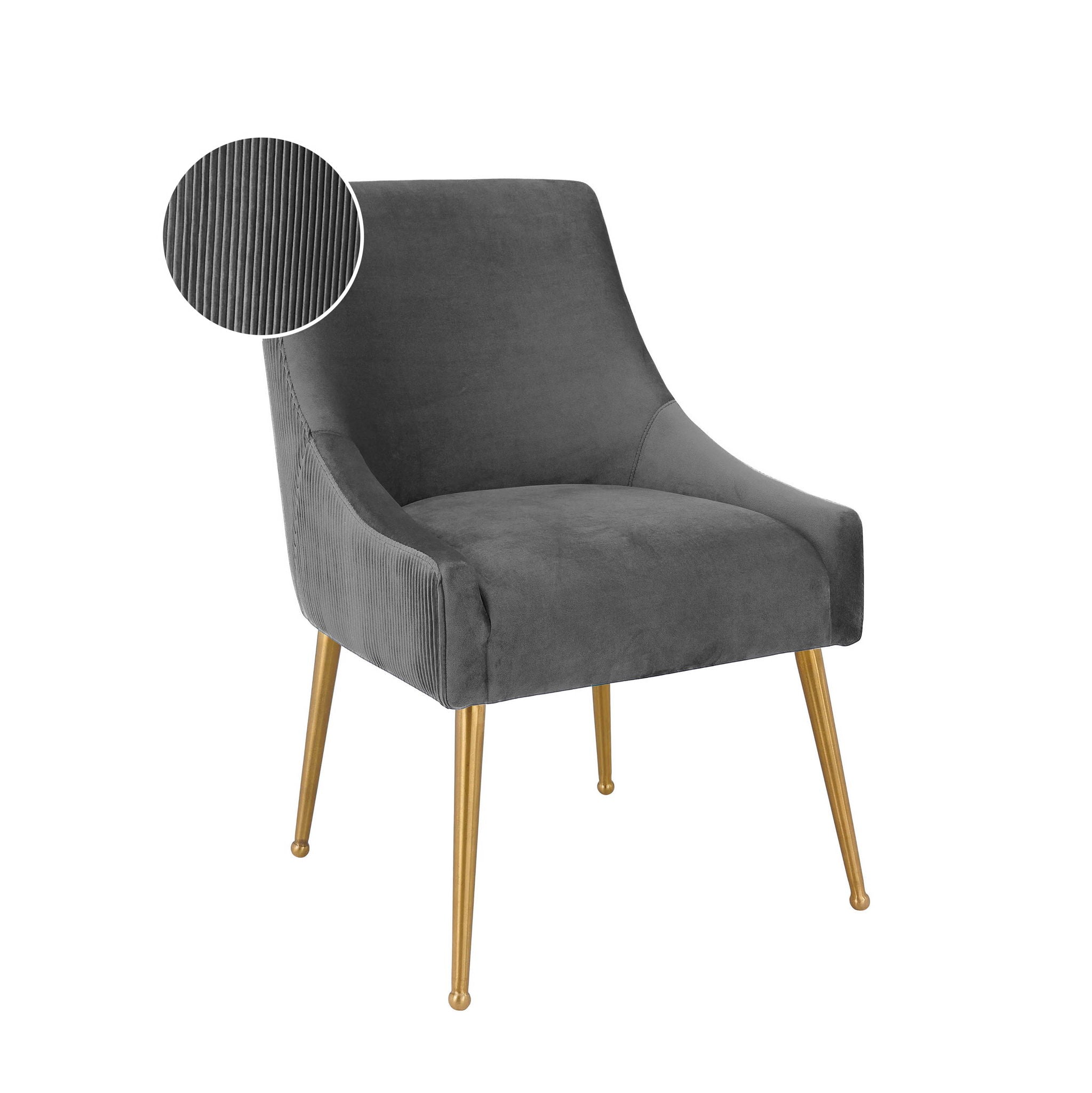Beatrix - Pleated Velvet Side Chair