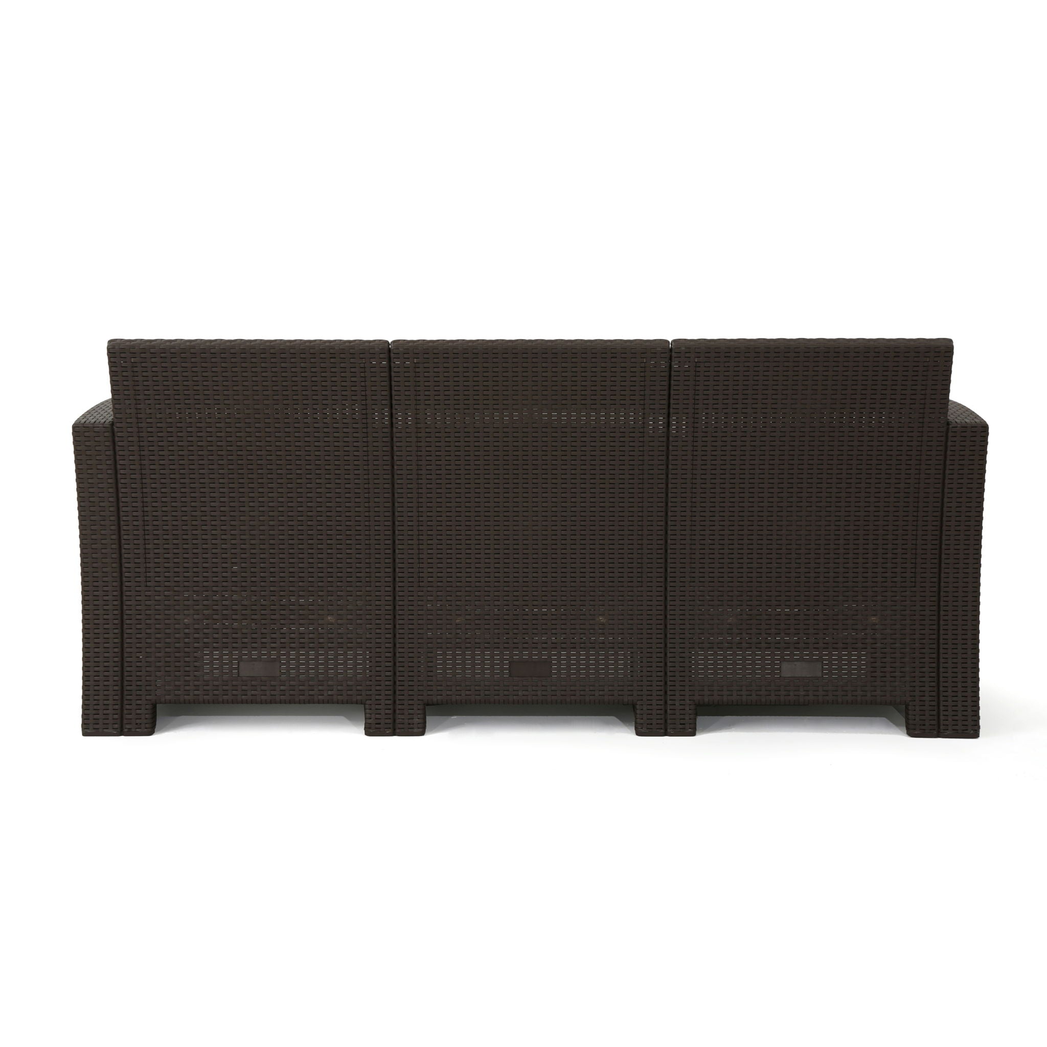 Outdoor 3 Seater Rattan Sofa With Water Resistant Cushions