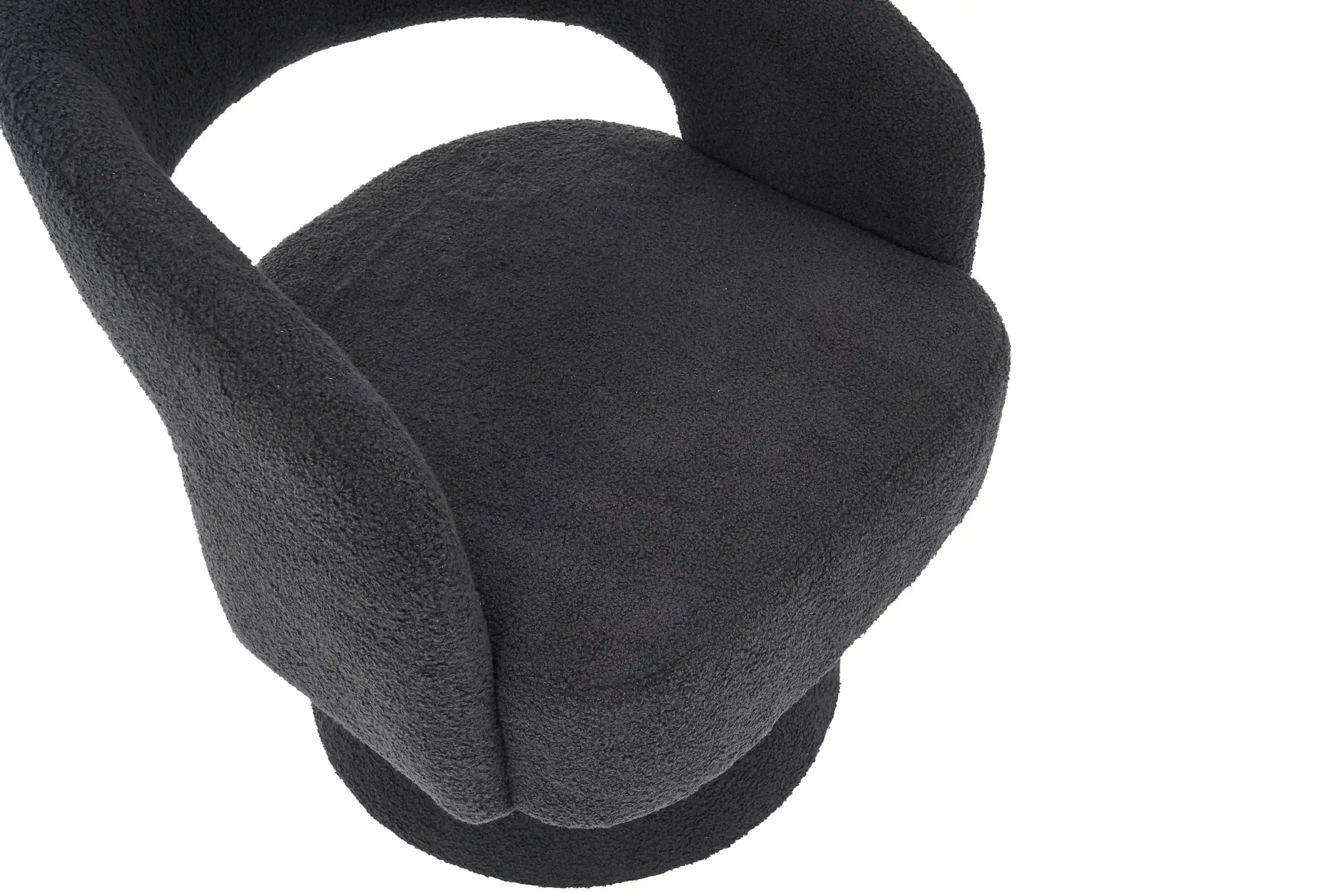 Swivel Accent Chair Armchair, Round Barrel Chair in Fabric for Living Room Bedroom,Grey Teddy - Best Buy Furniture