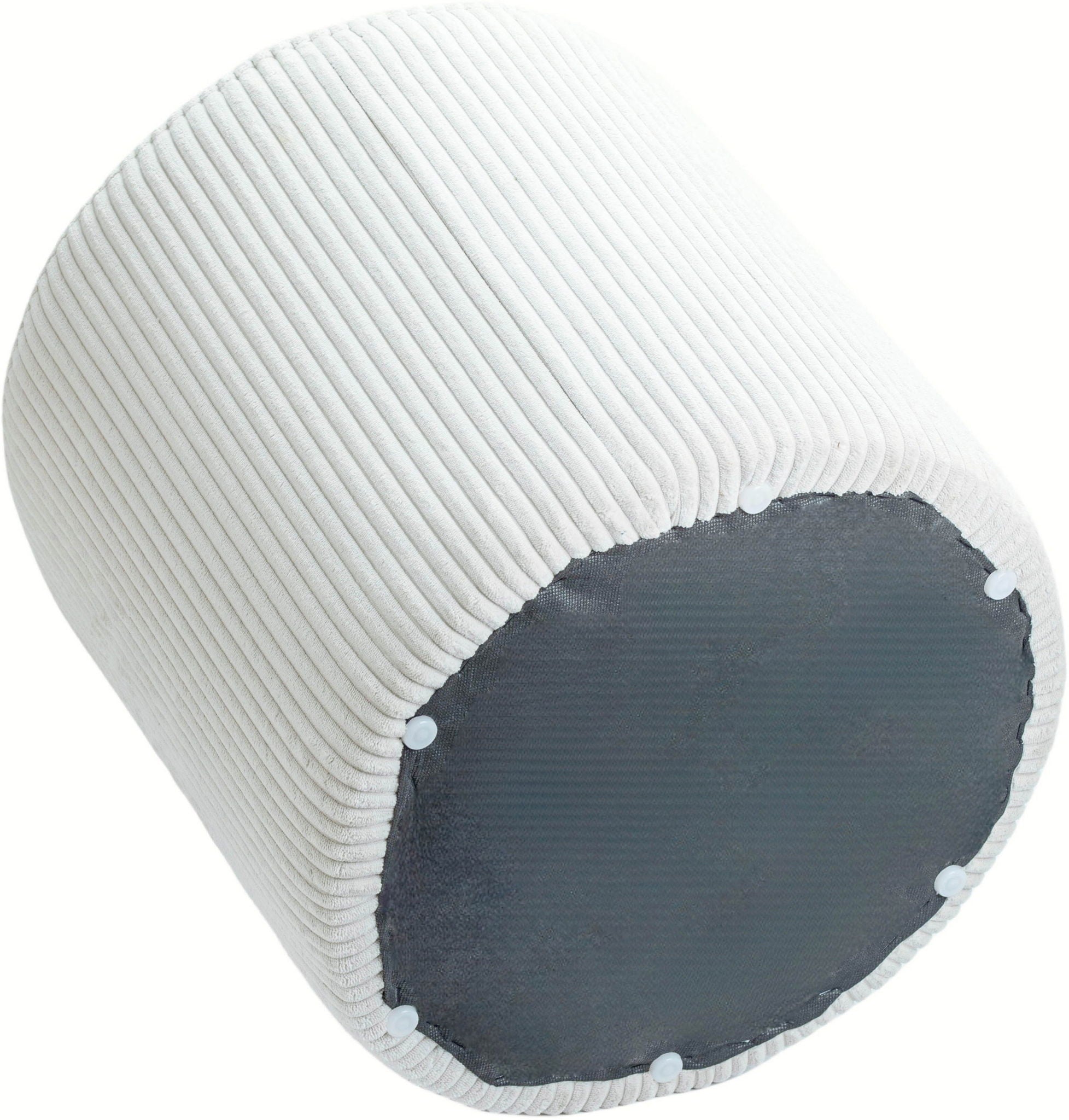 Roy - Round Microsuede Ottoman / Stool