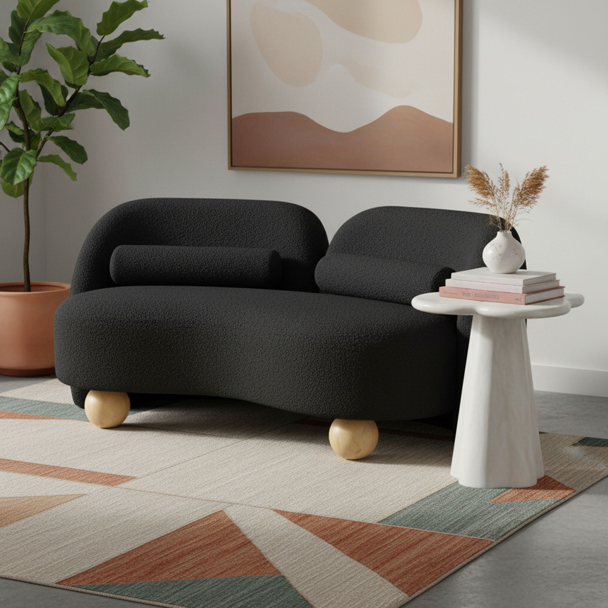 Daphne - Boucle Loveseat